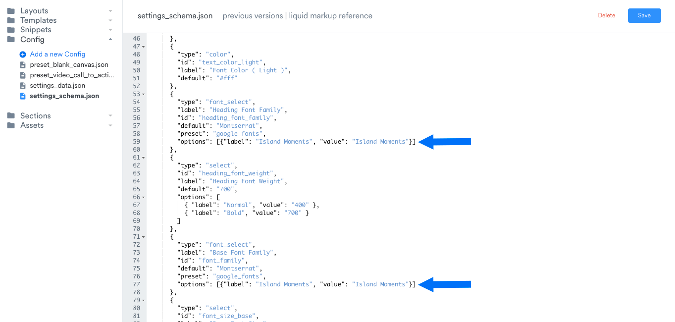 Add Google Font to Options Code