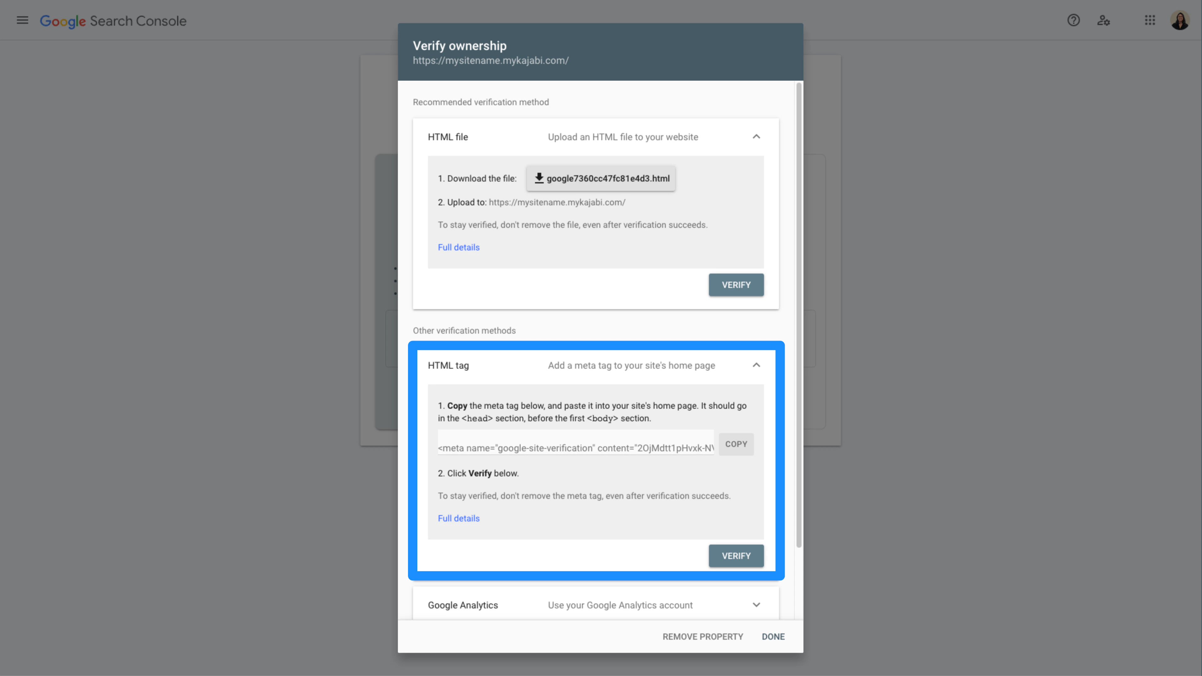 HTML tag verification