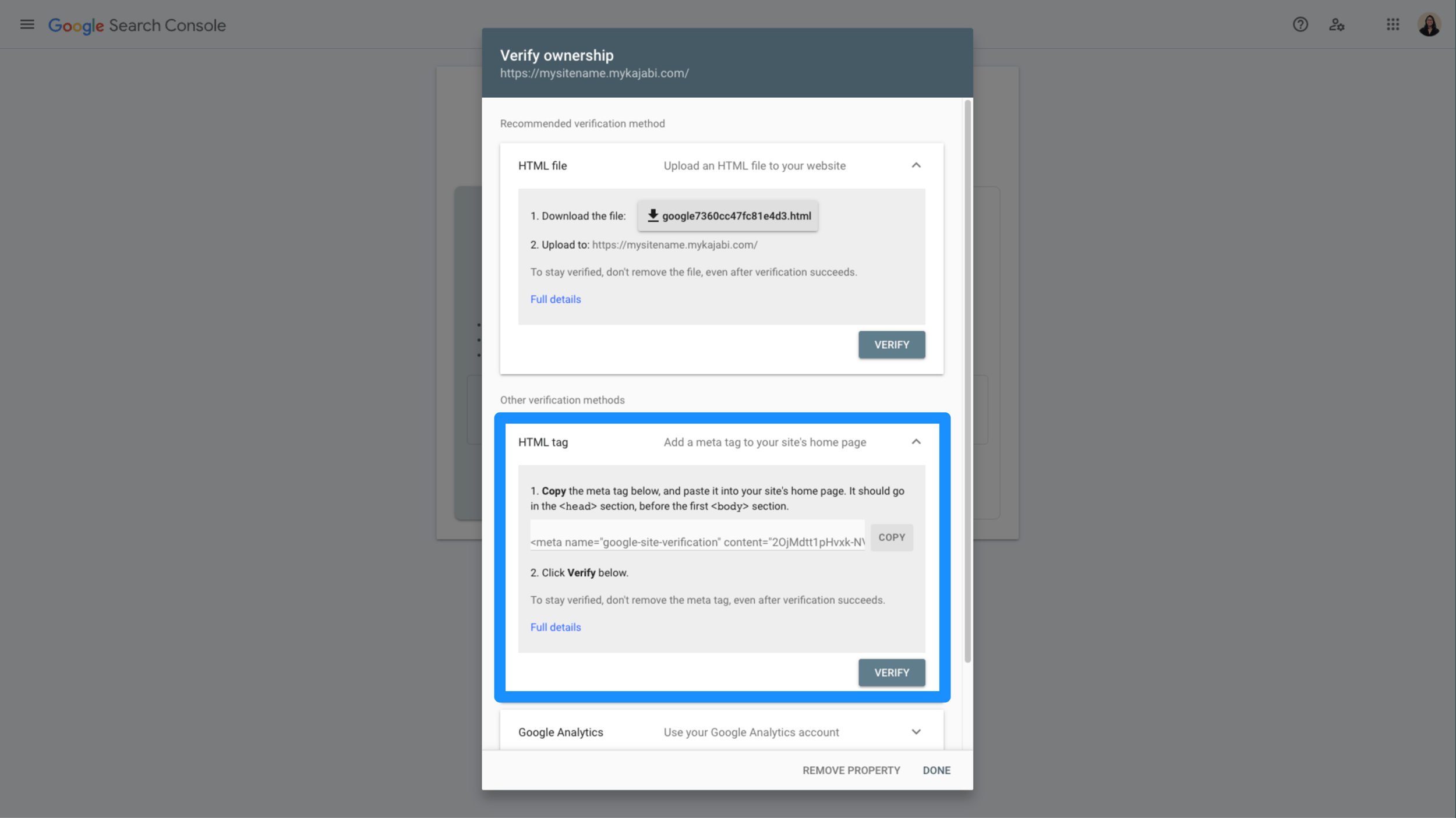 HTML tag verification