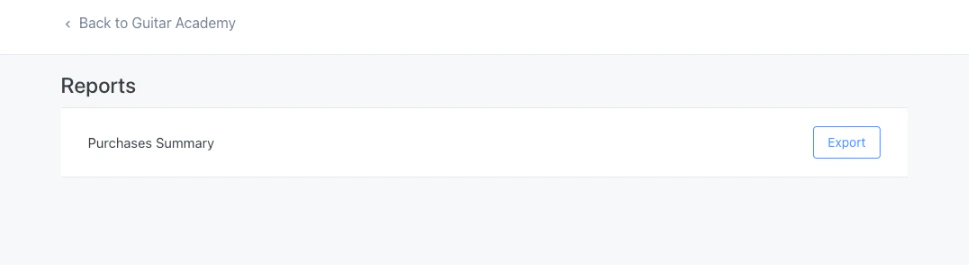 Purchase Summary report