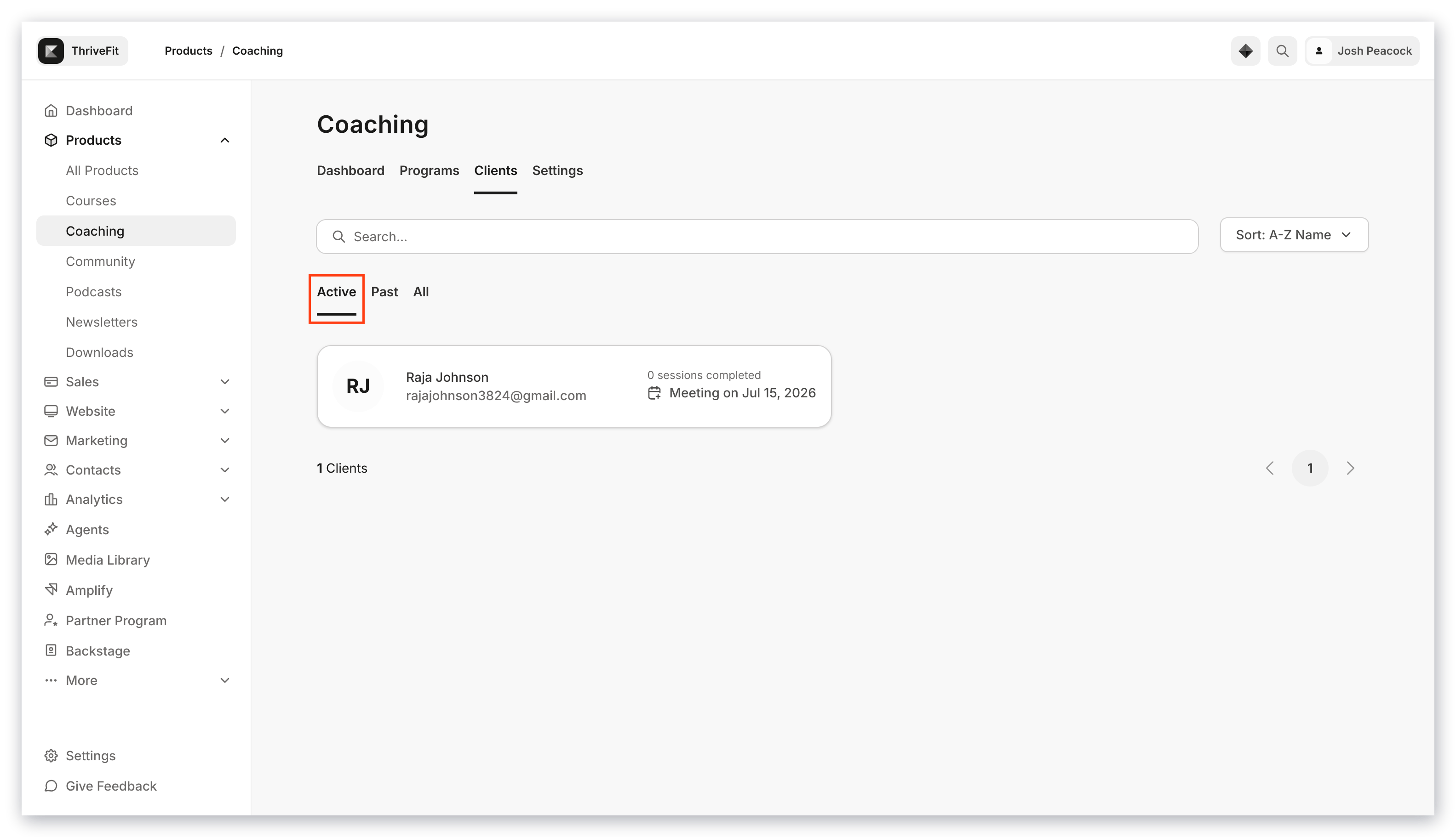 Active Client Status