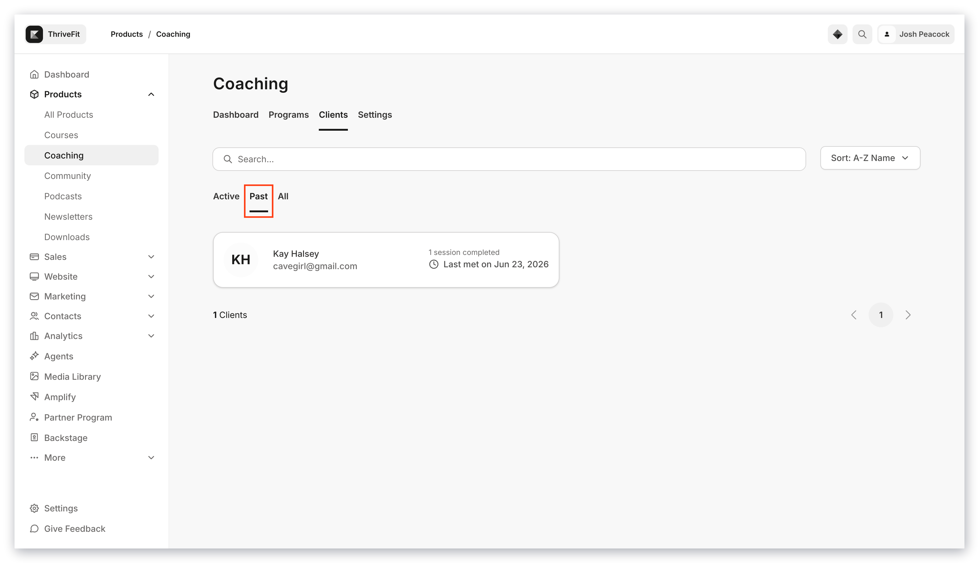 Past Client Status