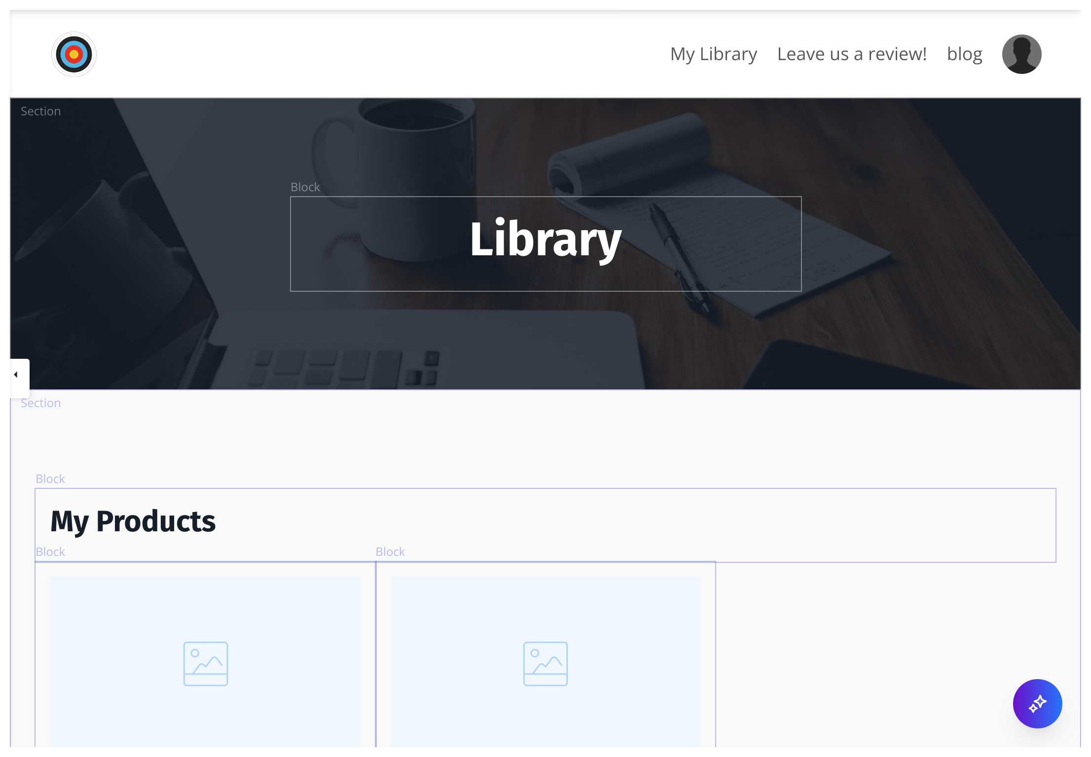 Library Page Example