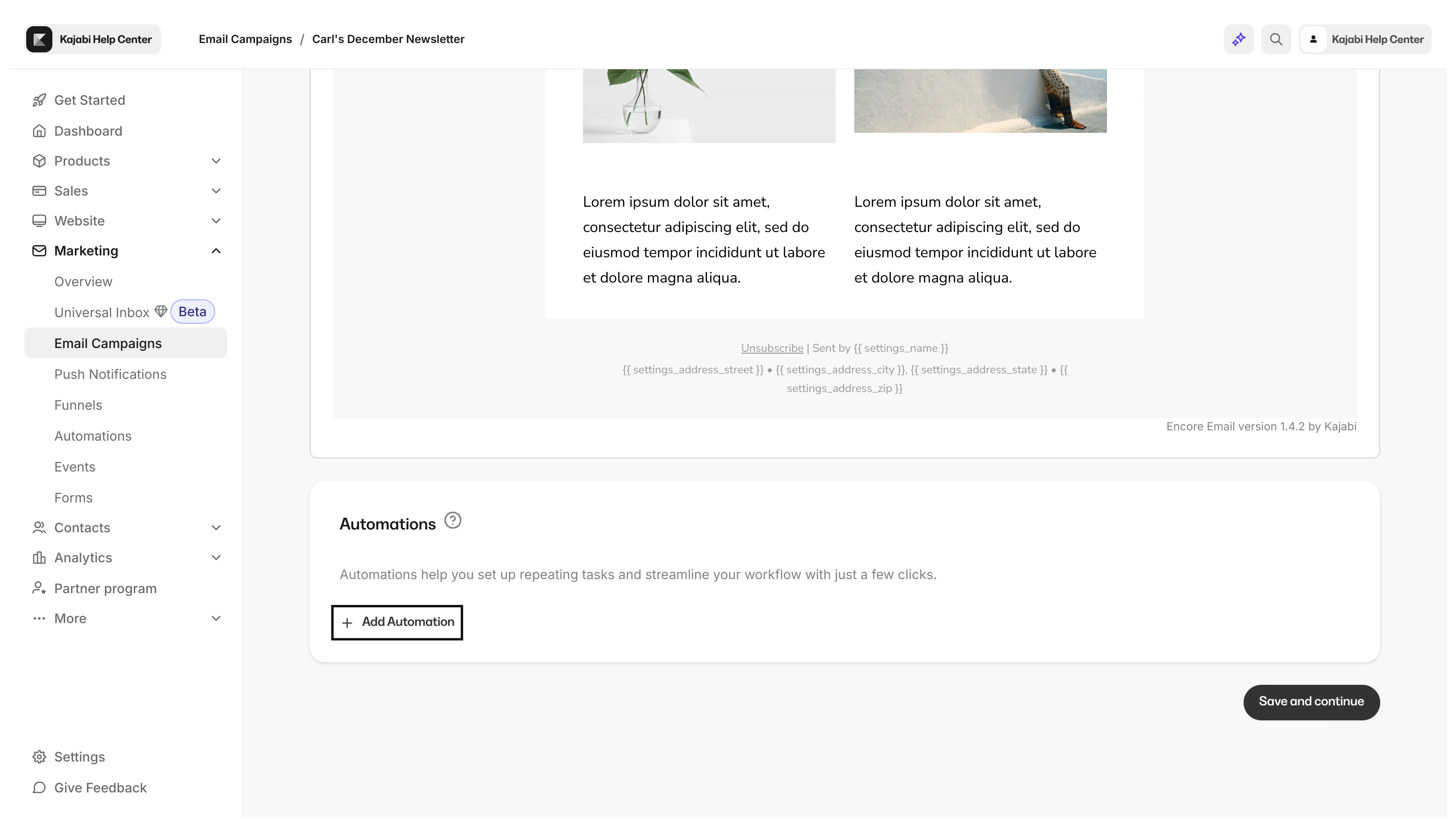Email Broadcast automation