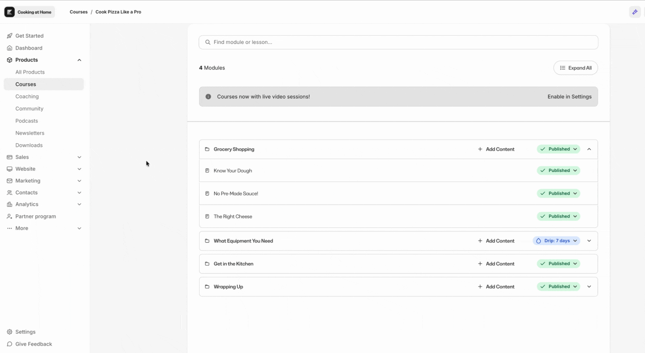 Set drip start date in offer