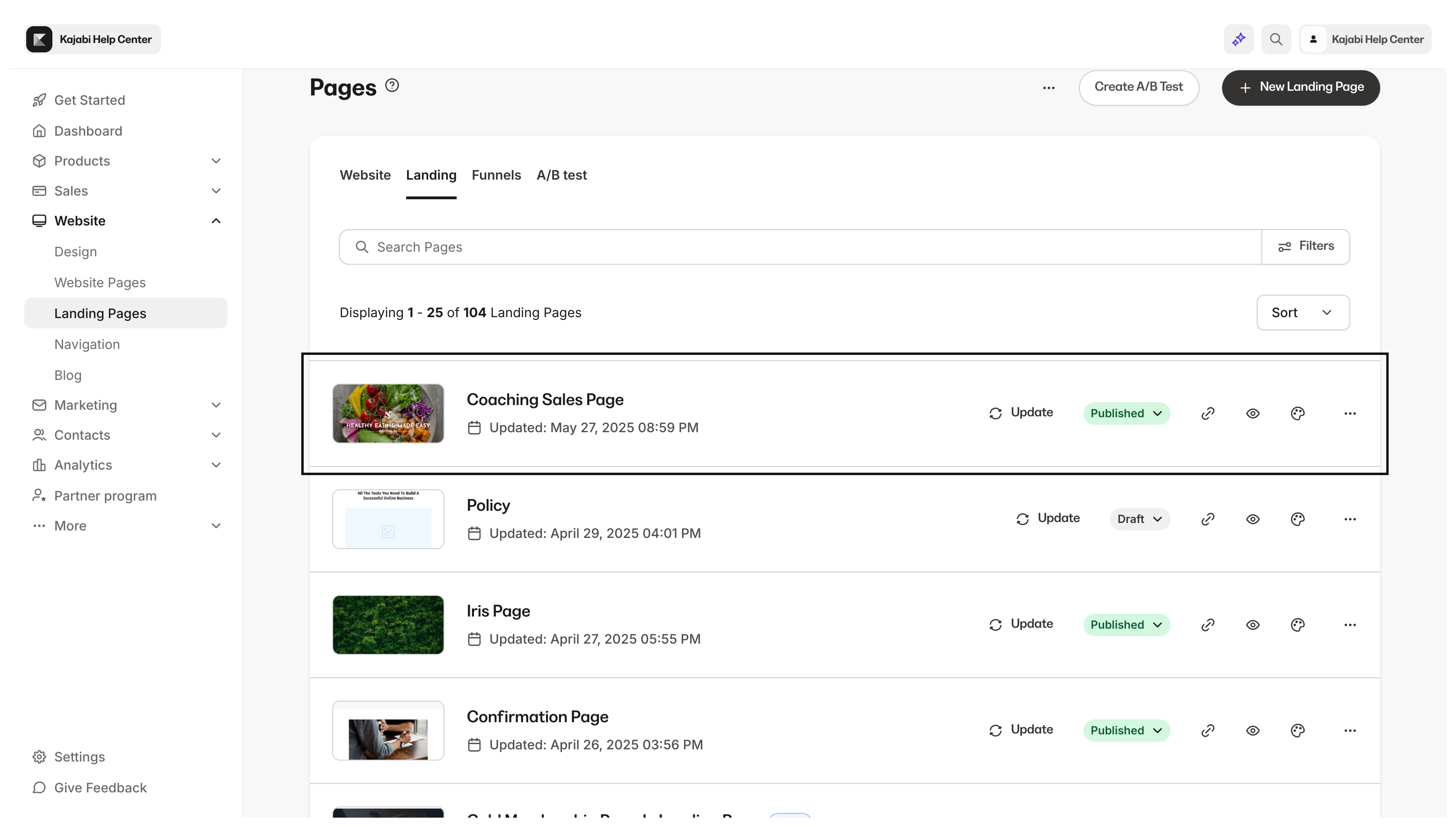Duplicated Page Example