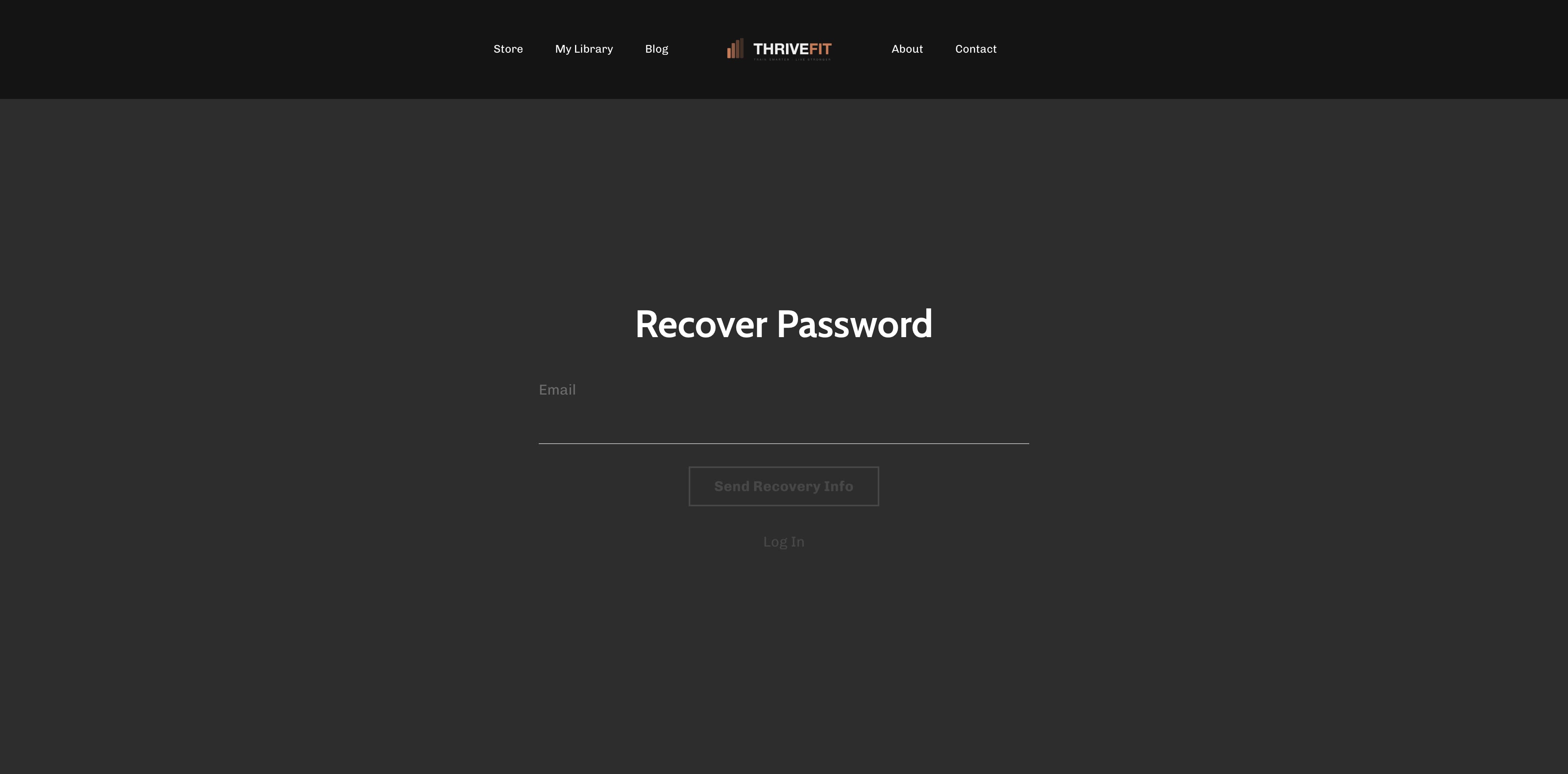 recover password page