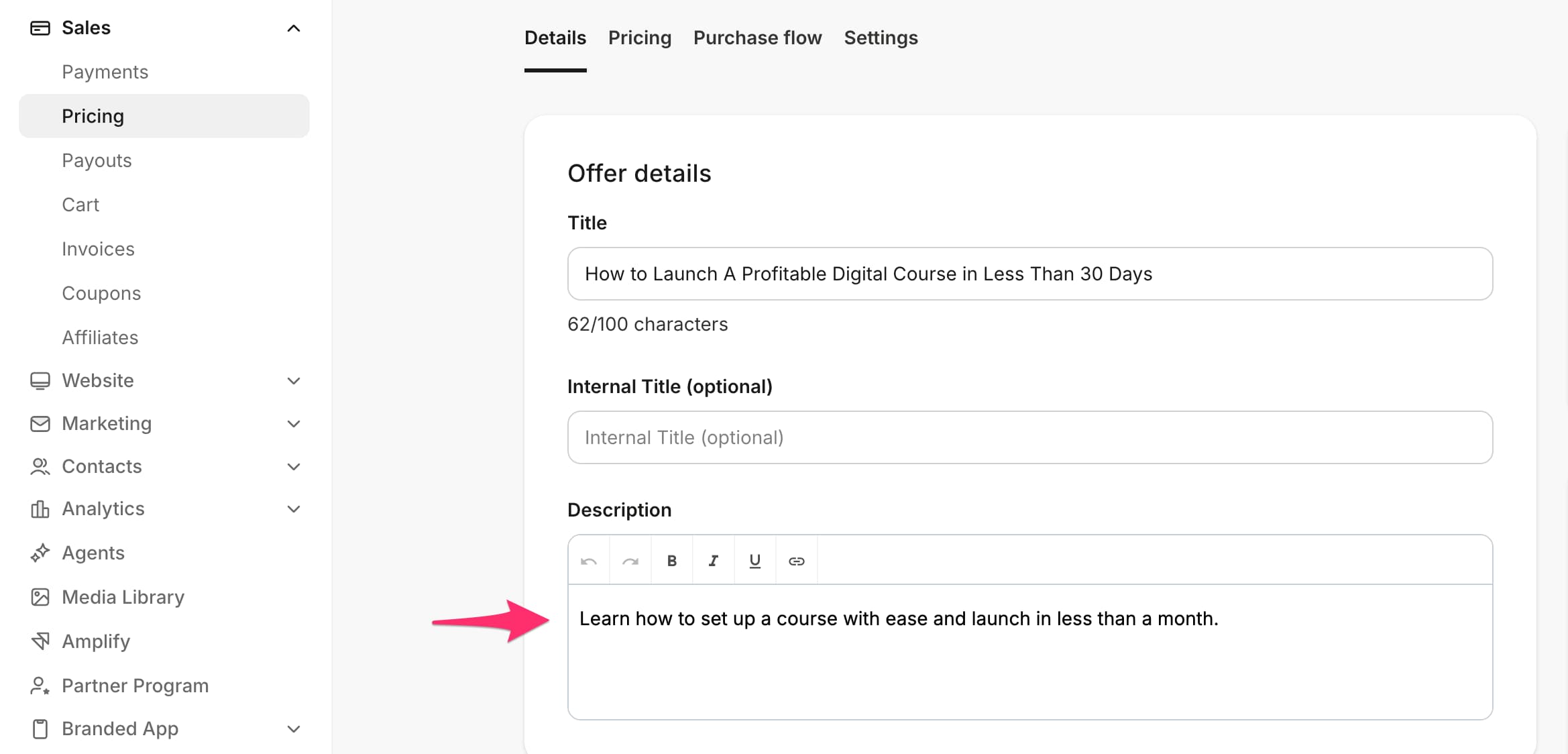 Offer Details