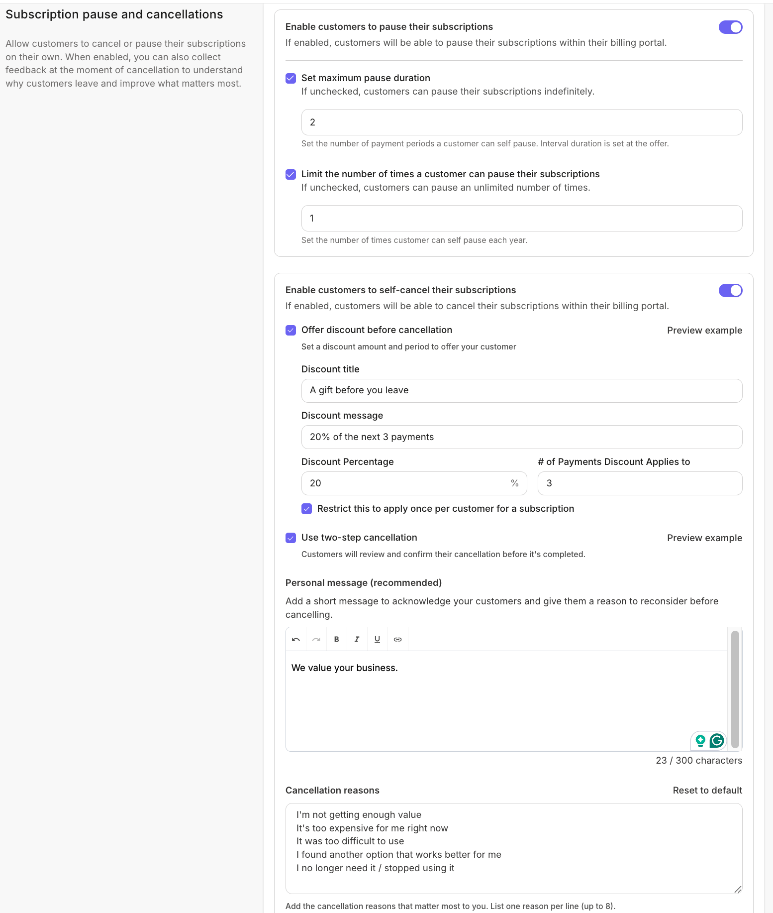 Customer Payments