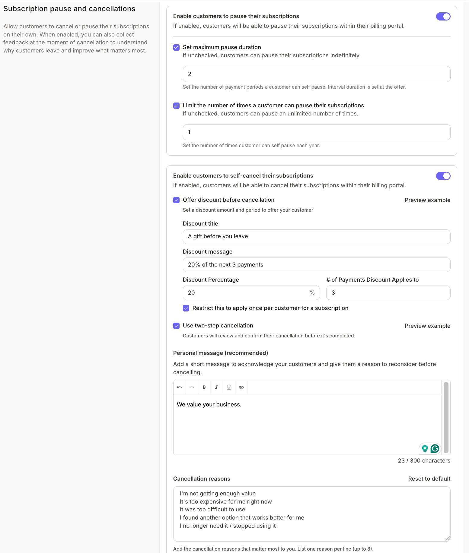 Customer Payments