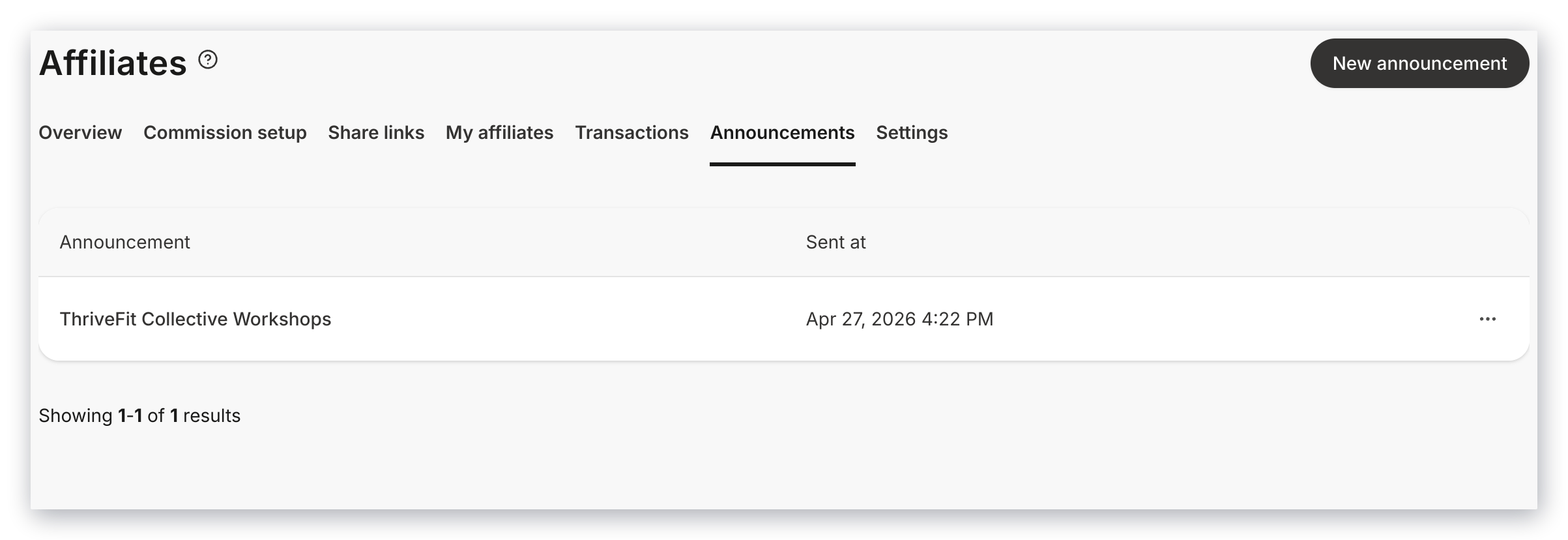 Announcements