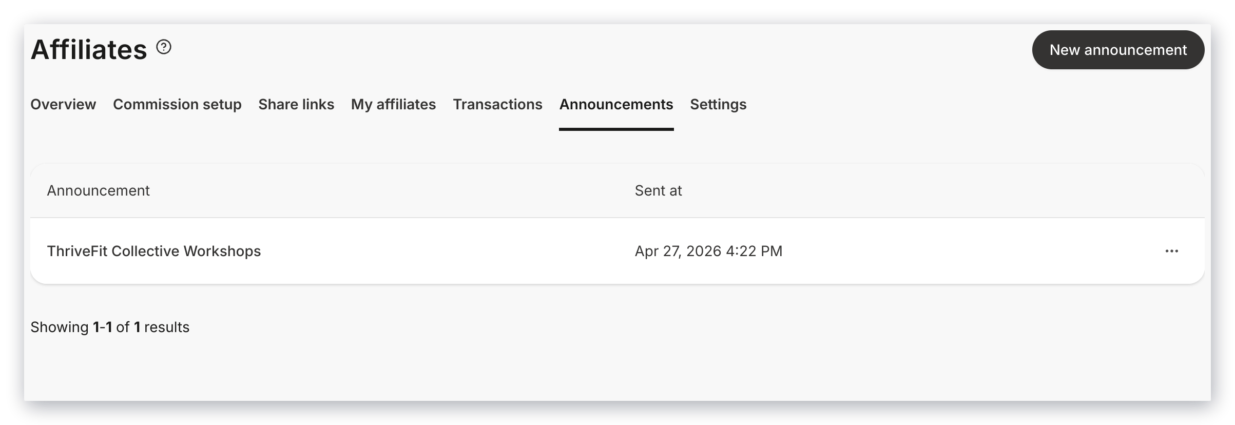 Announcements