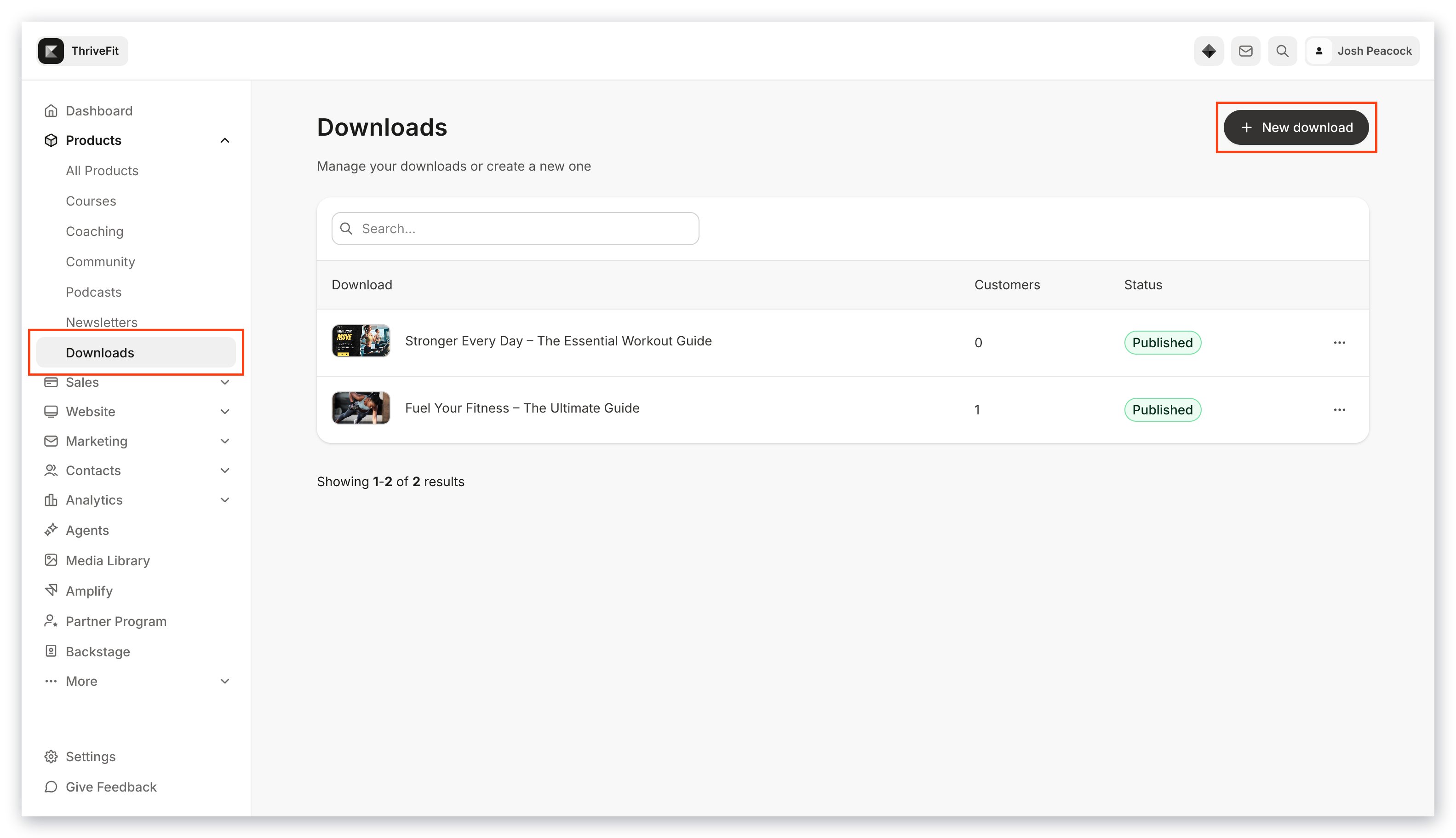 Create Downloads
