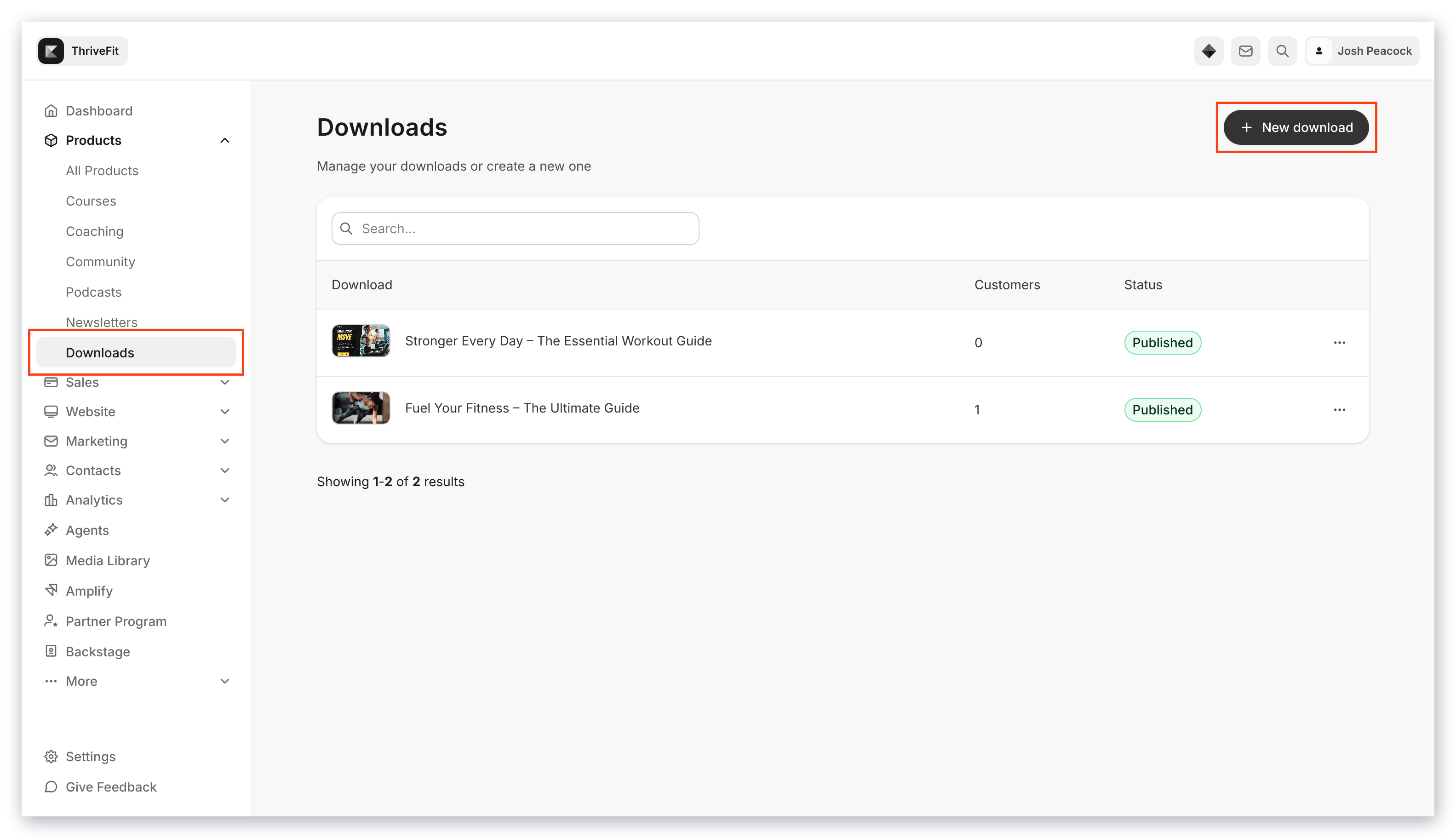 Create Downloads