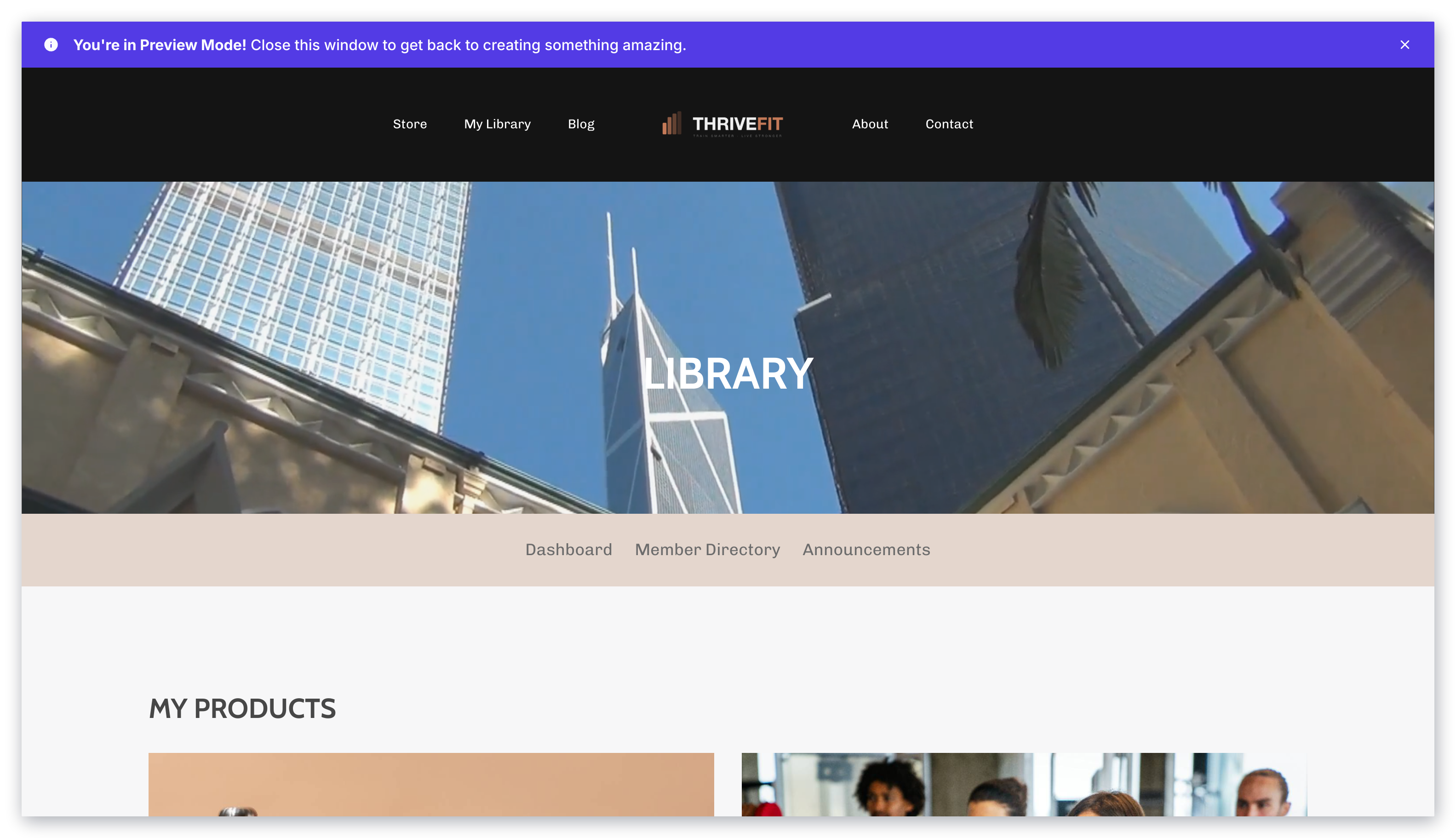 Library Page Example