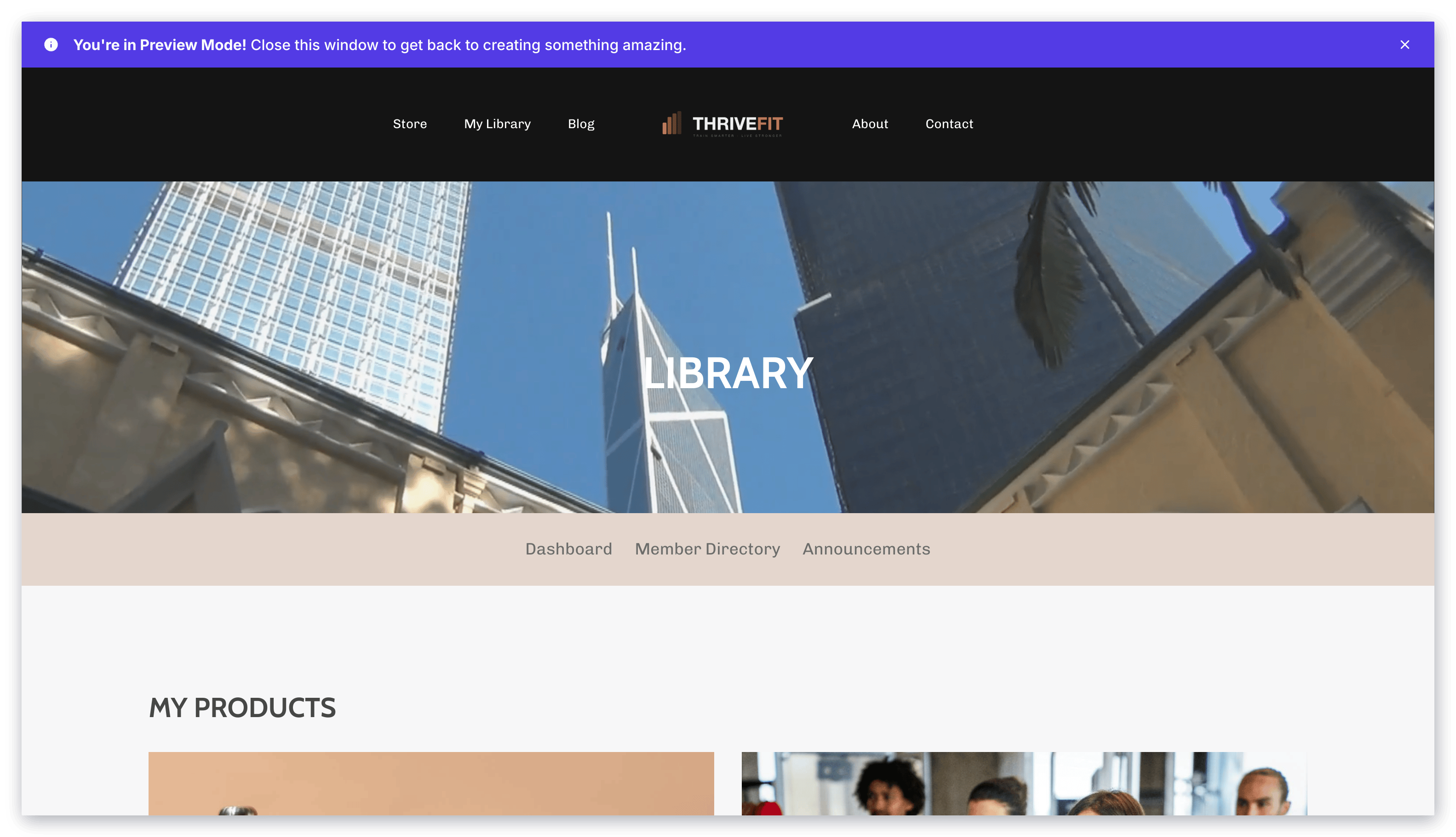 Library Page Example