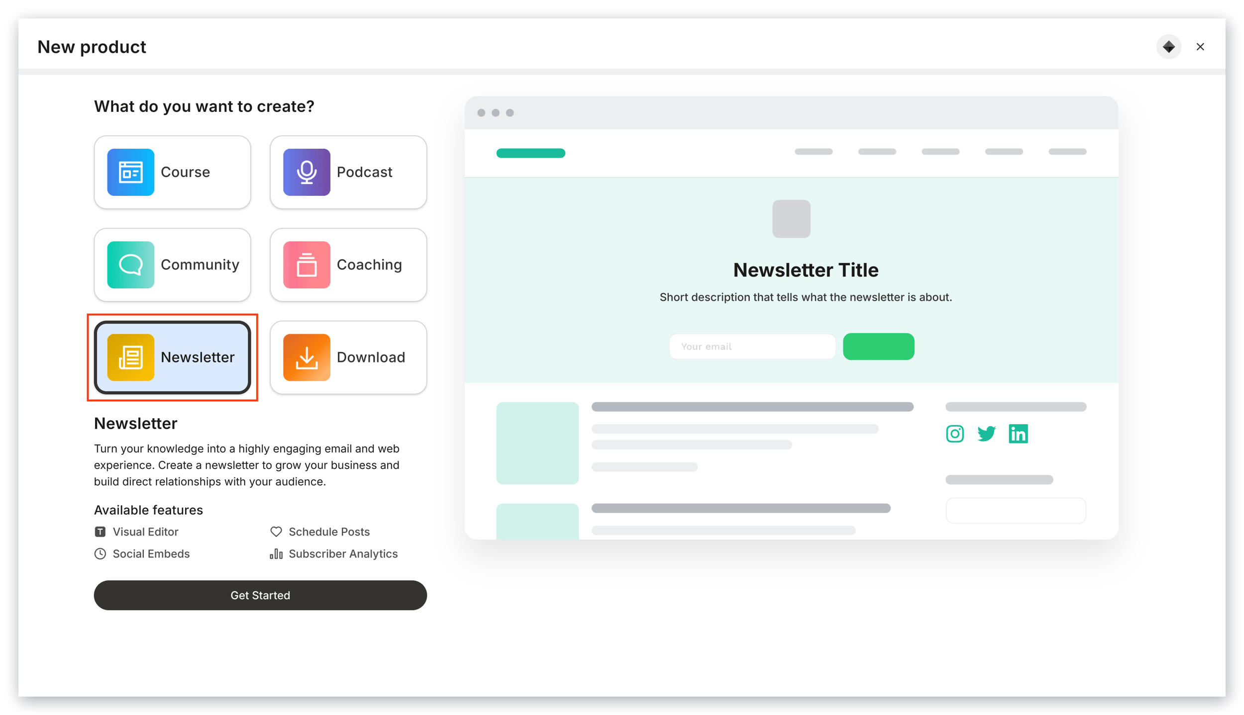 Newsletter creation