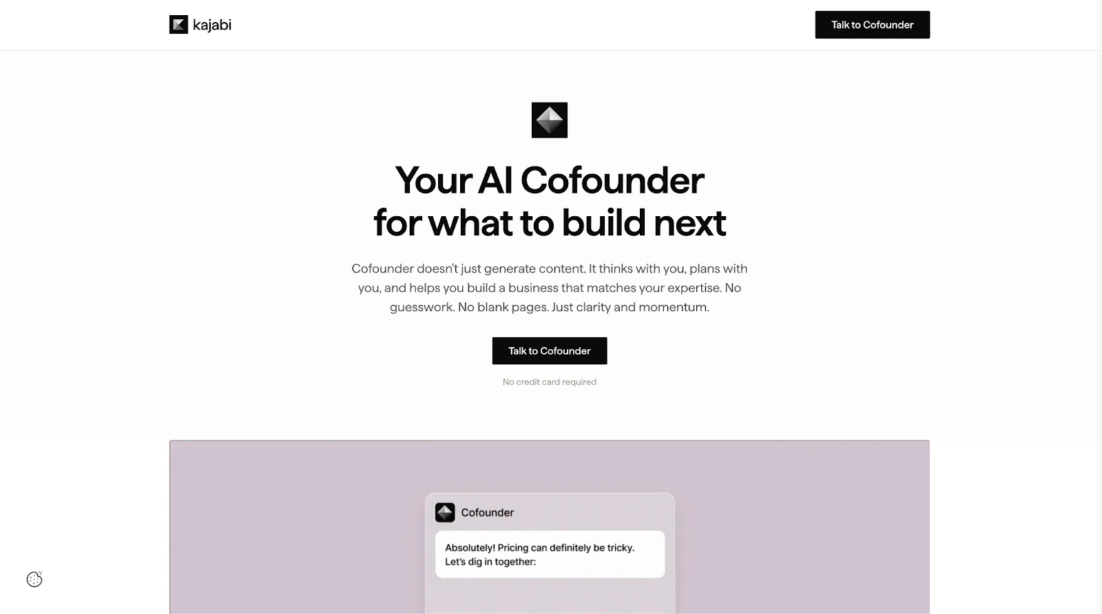 Kajabi Cofounder signup page