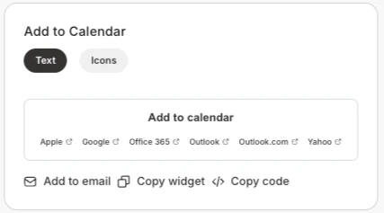 Addto Calendar Addto Calendar