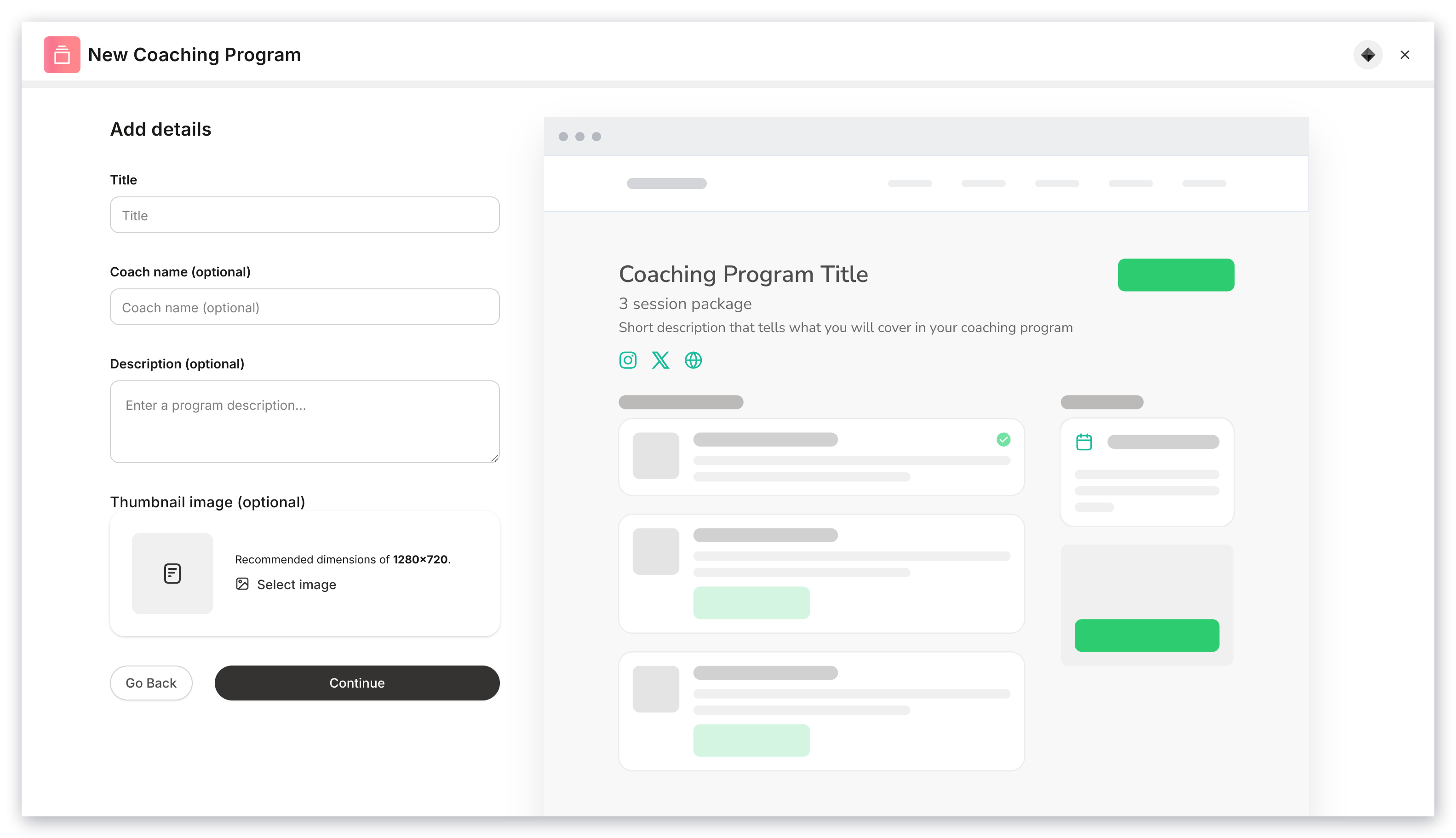Group Coaching Details