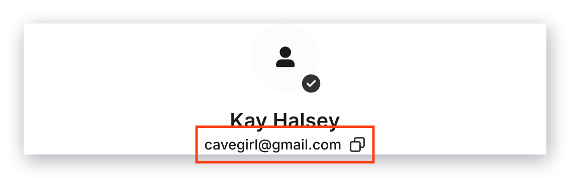 Email address in Contacts tab