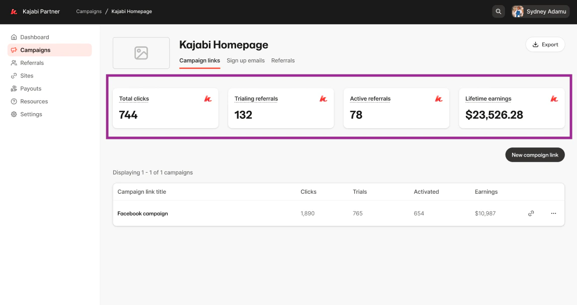 Campaign Stats Overview