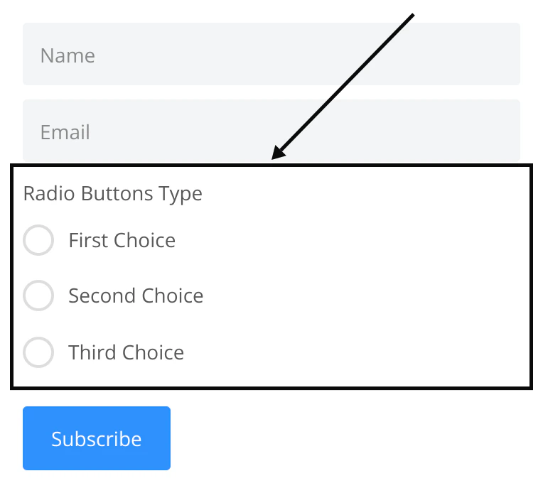 Radio buttons form field