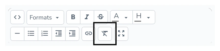 Clear Formatting Button