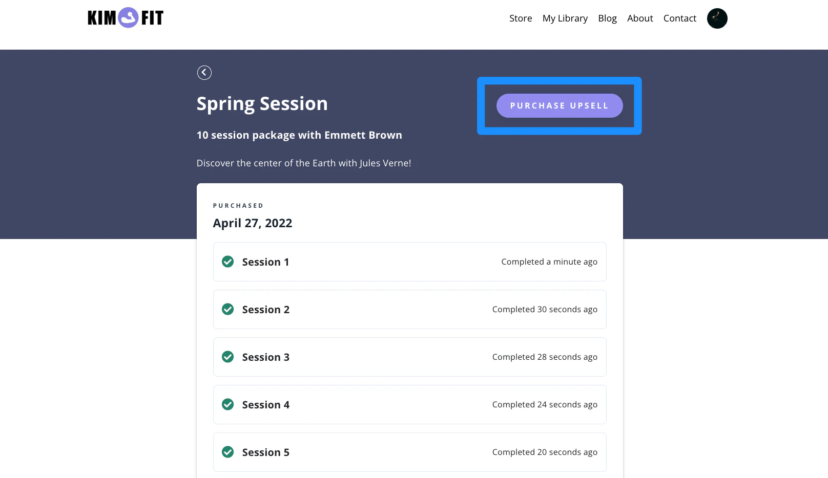 Upsell in Package Outline