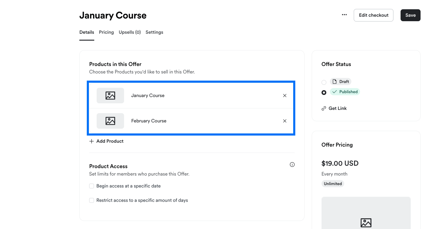 Monthly Enrolling Membership