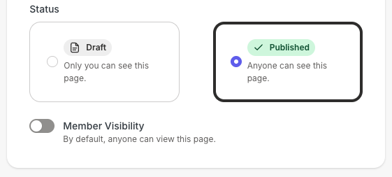 page visibility