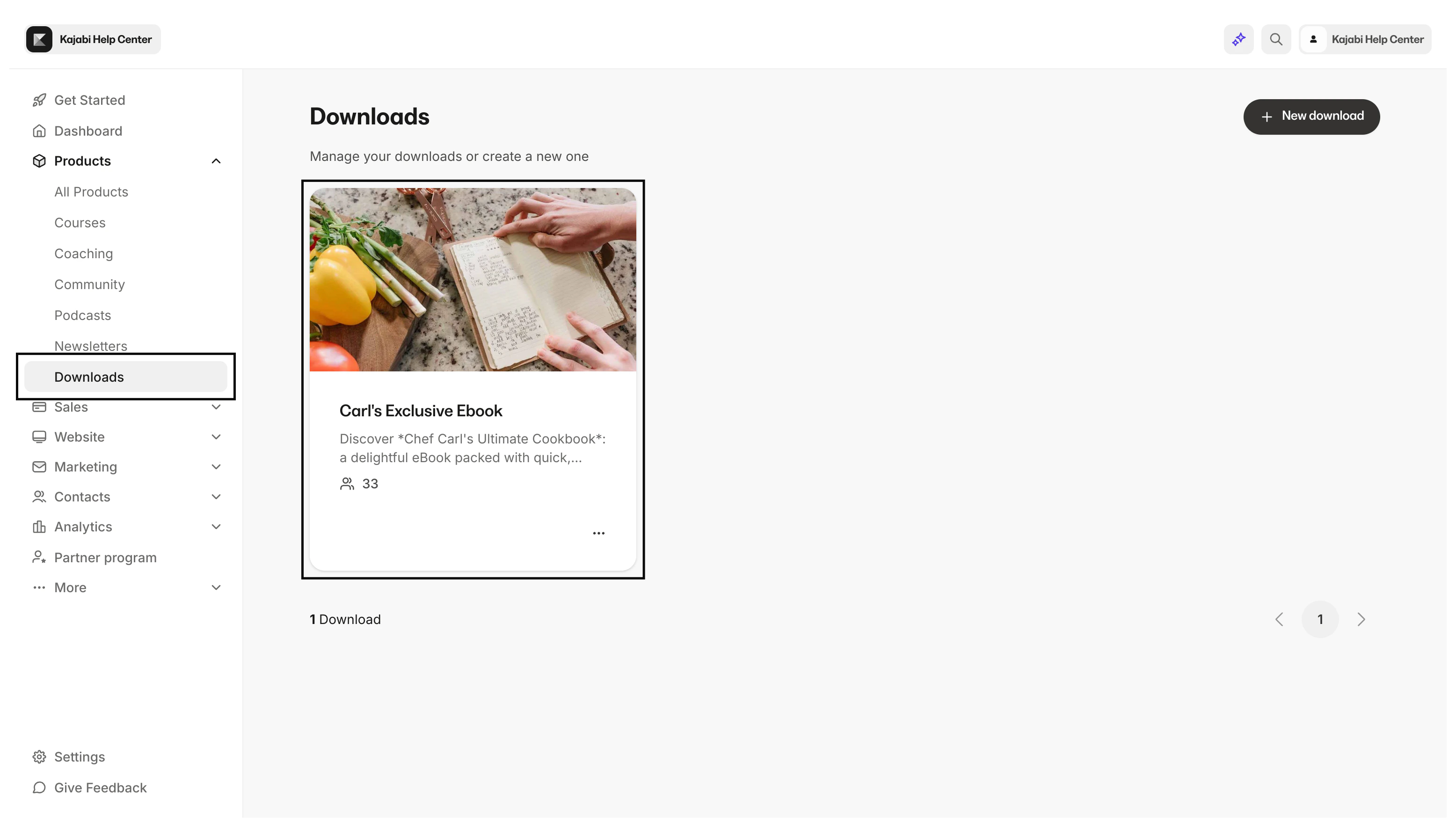 Select Downloads Product