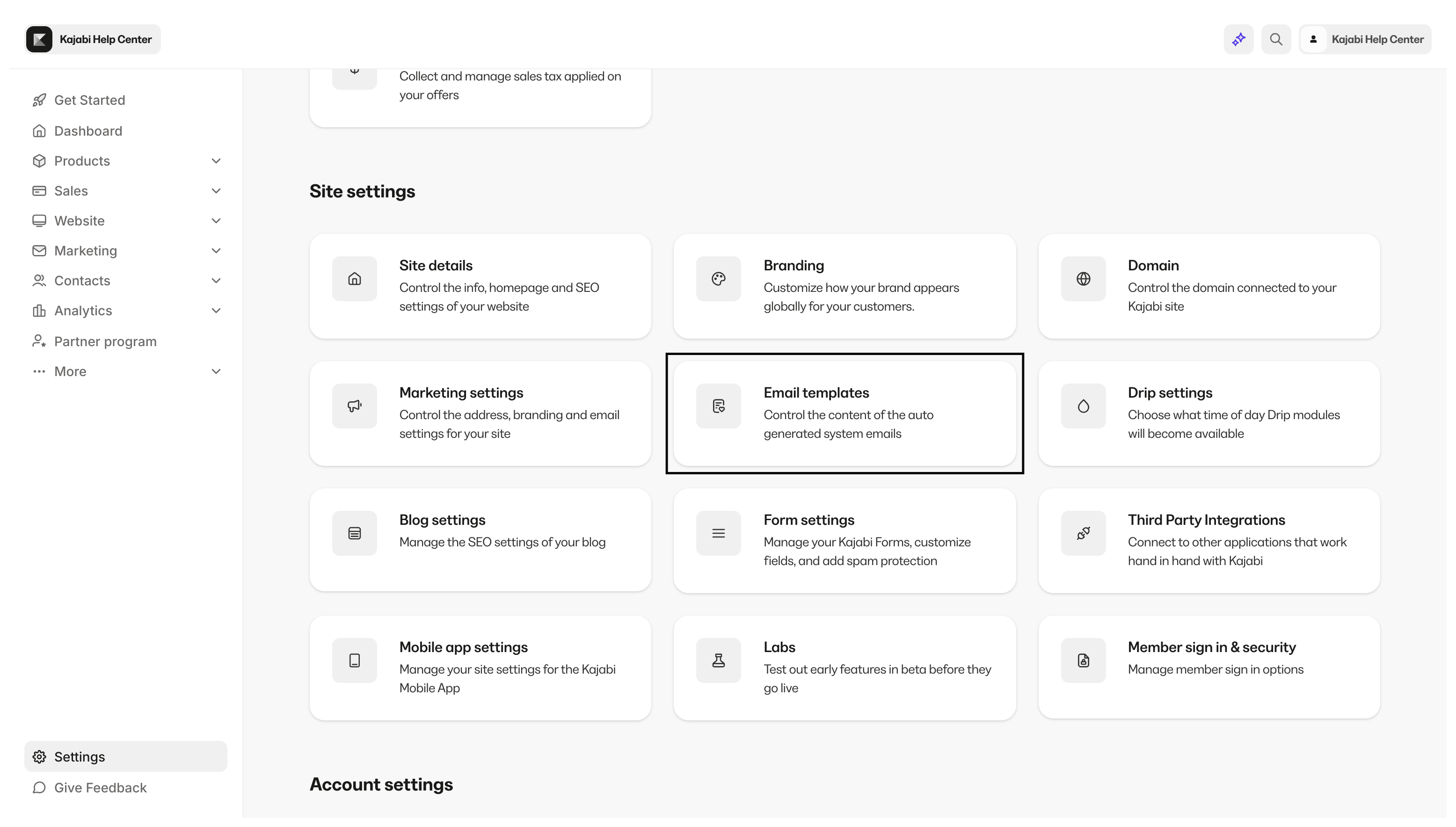 System generated emails