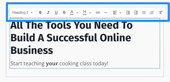 Inline Text Editor for Website or Landing Page