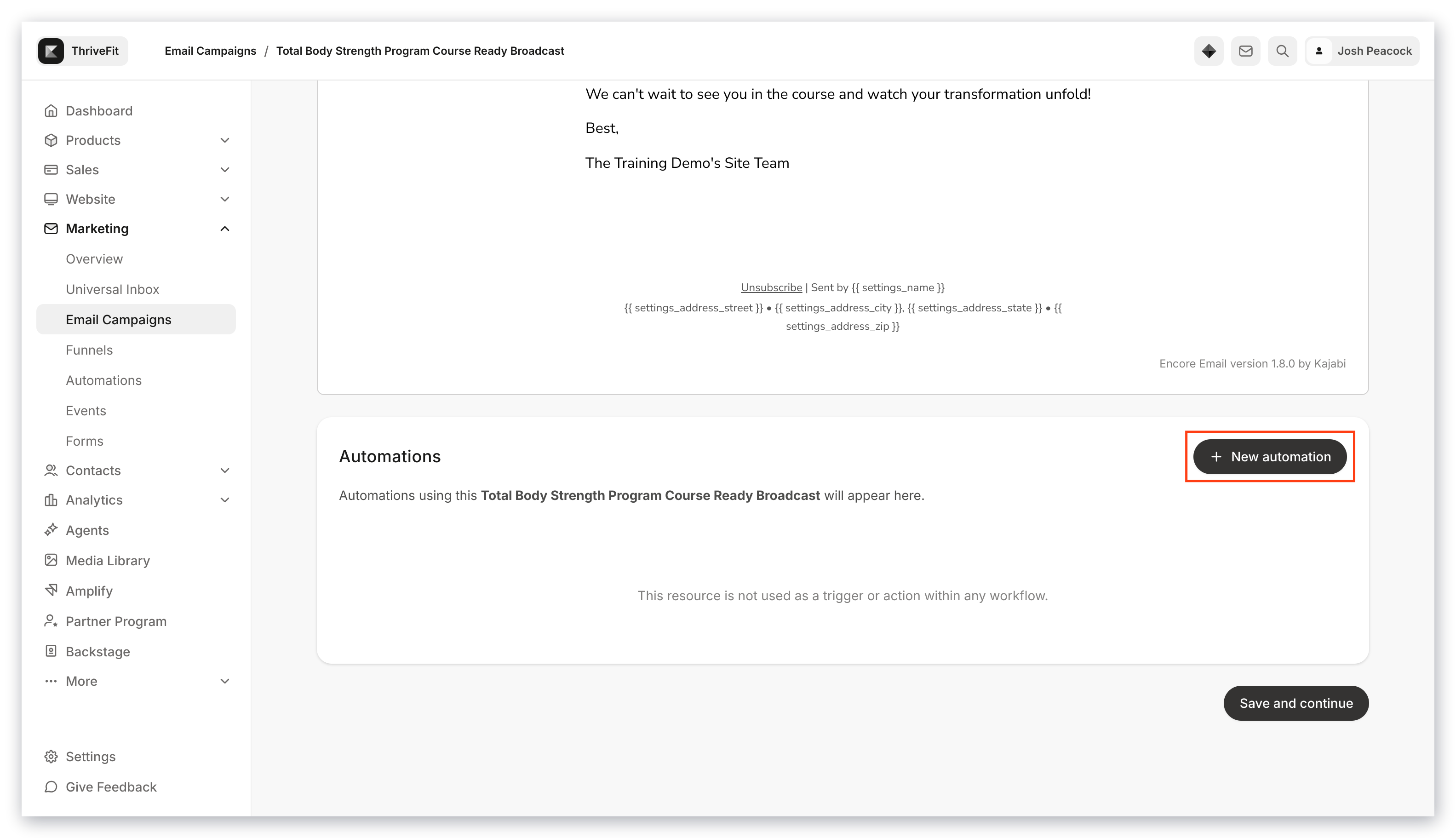 Email Broadcast automation