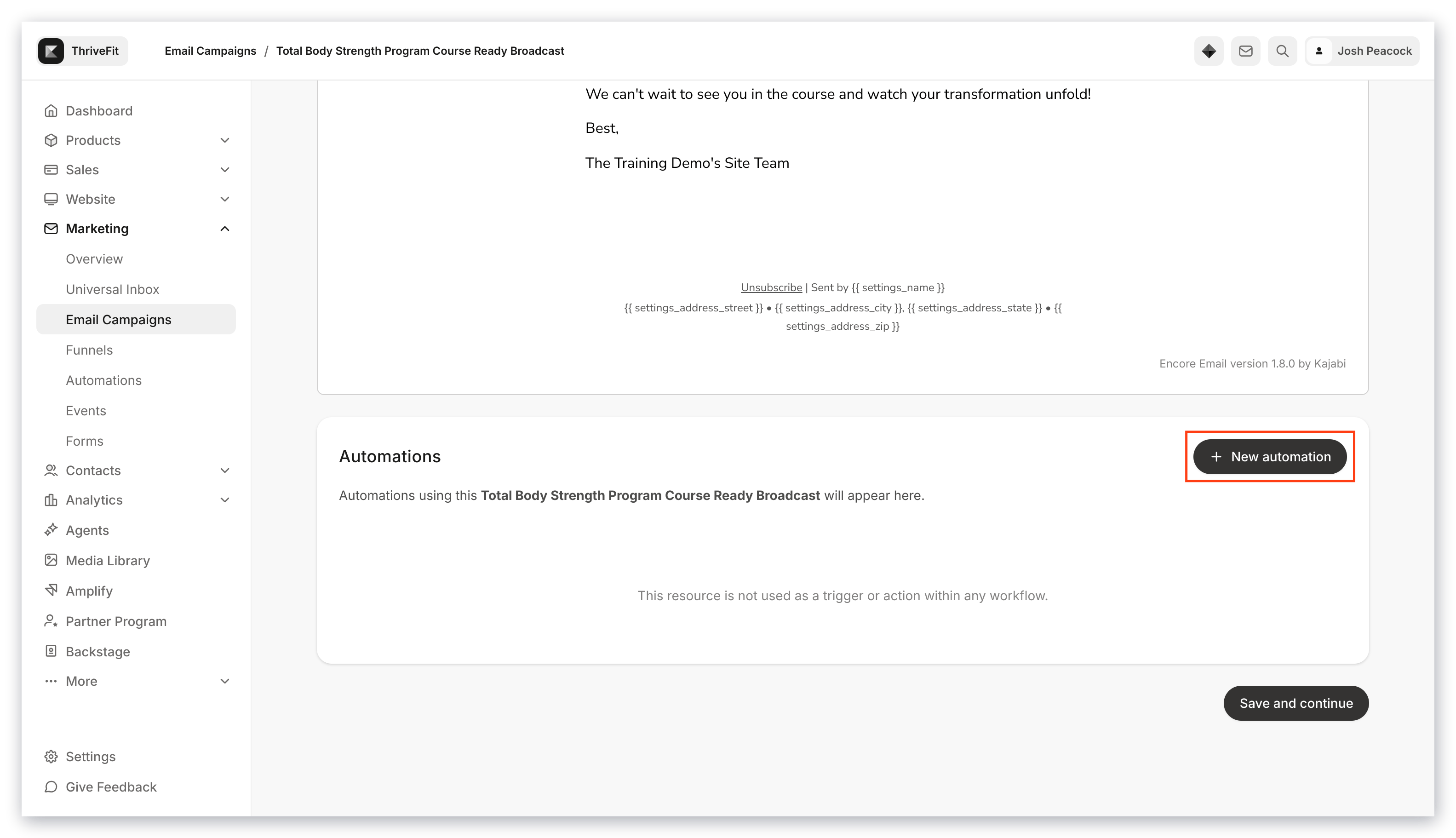 Email Broadcast automation