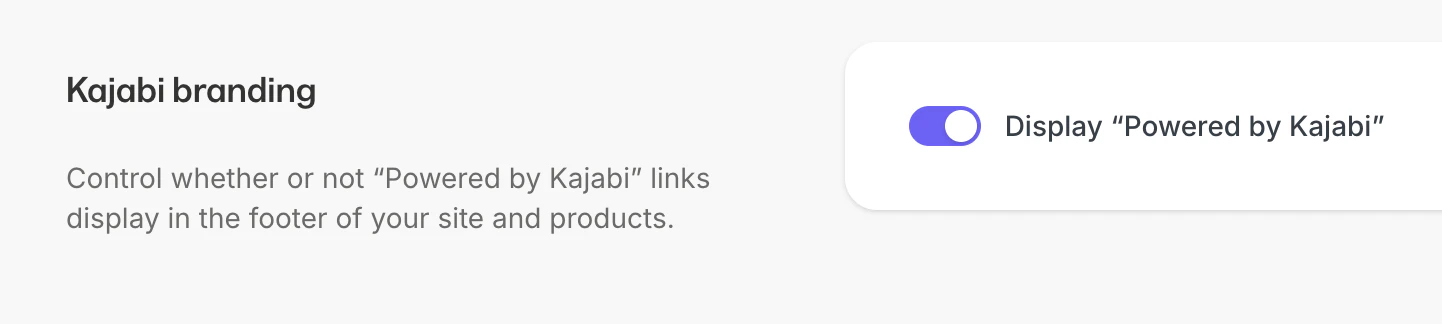 Kajabi branding toggle