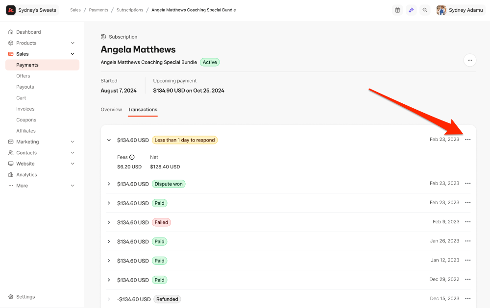 Subscription dispute