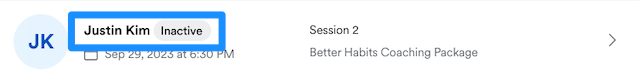 Inactive Sessions