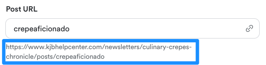 Post URL preview