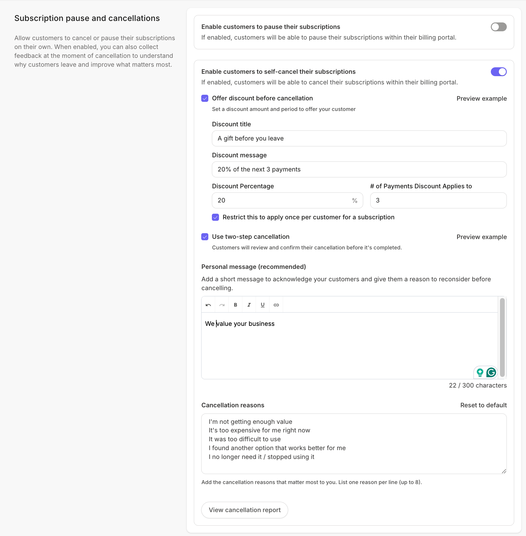 Customer Payments