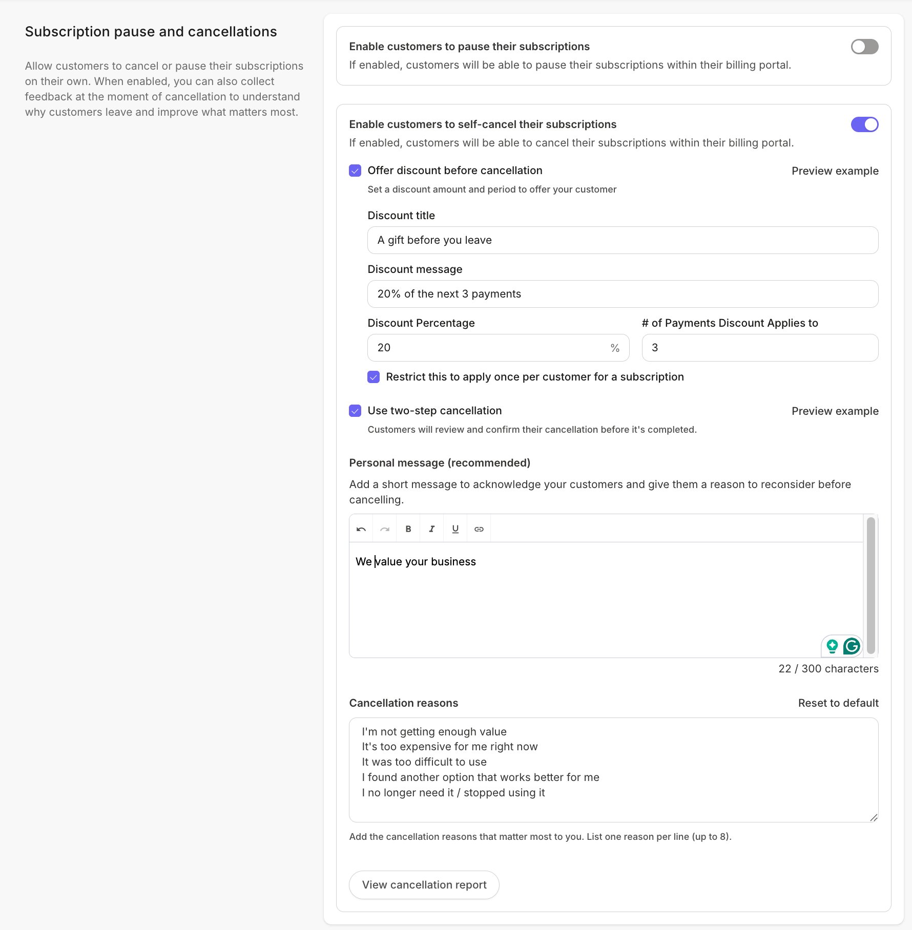 Customer Payments
