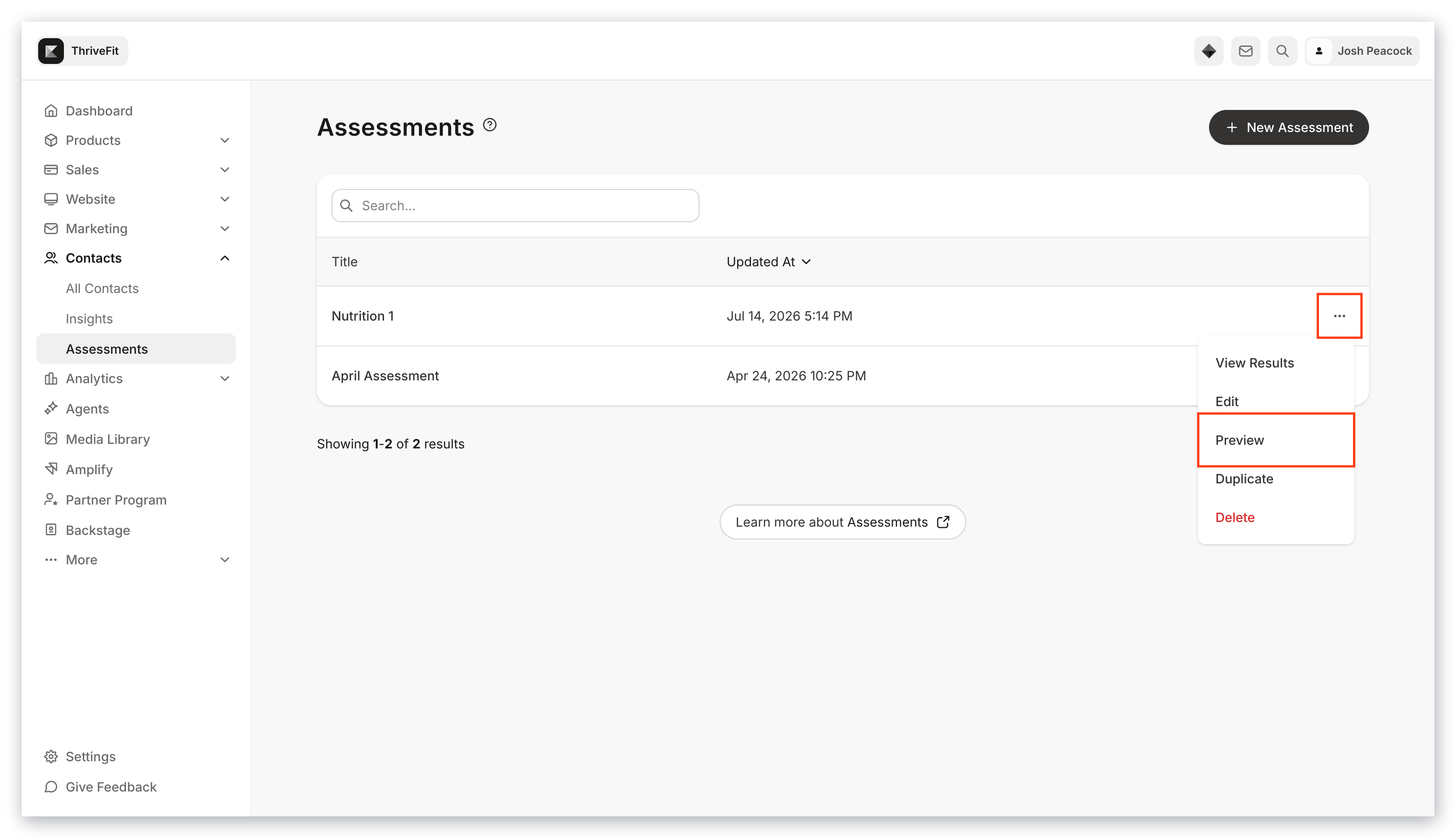 Preview Assessment