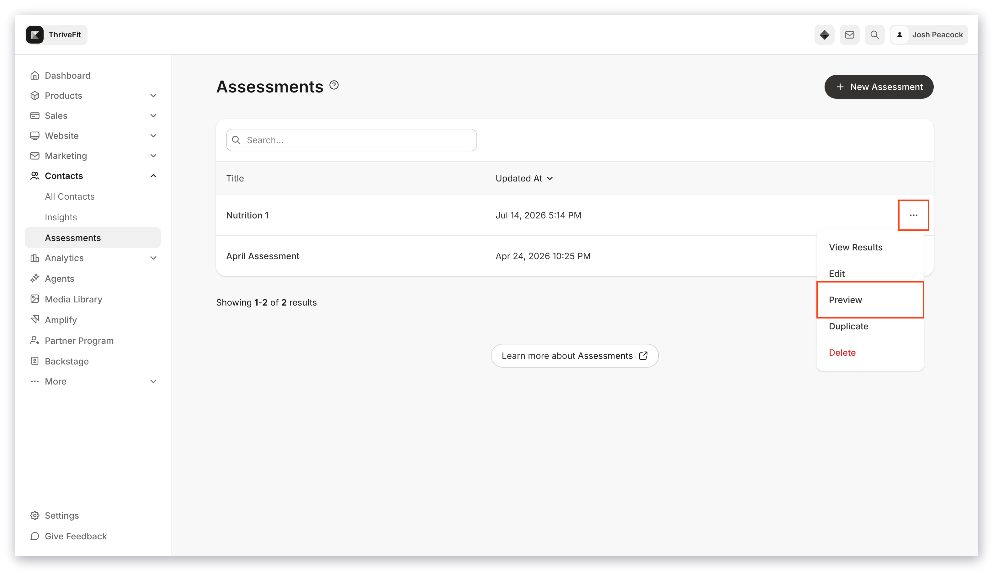 Preview Assessment