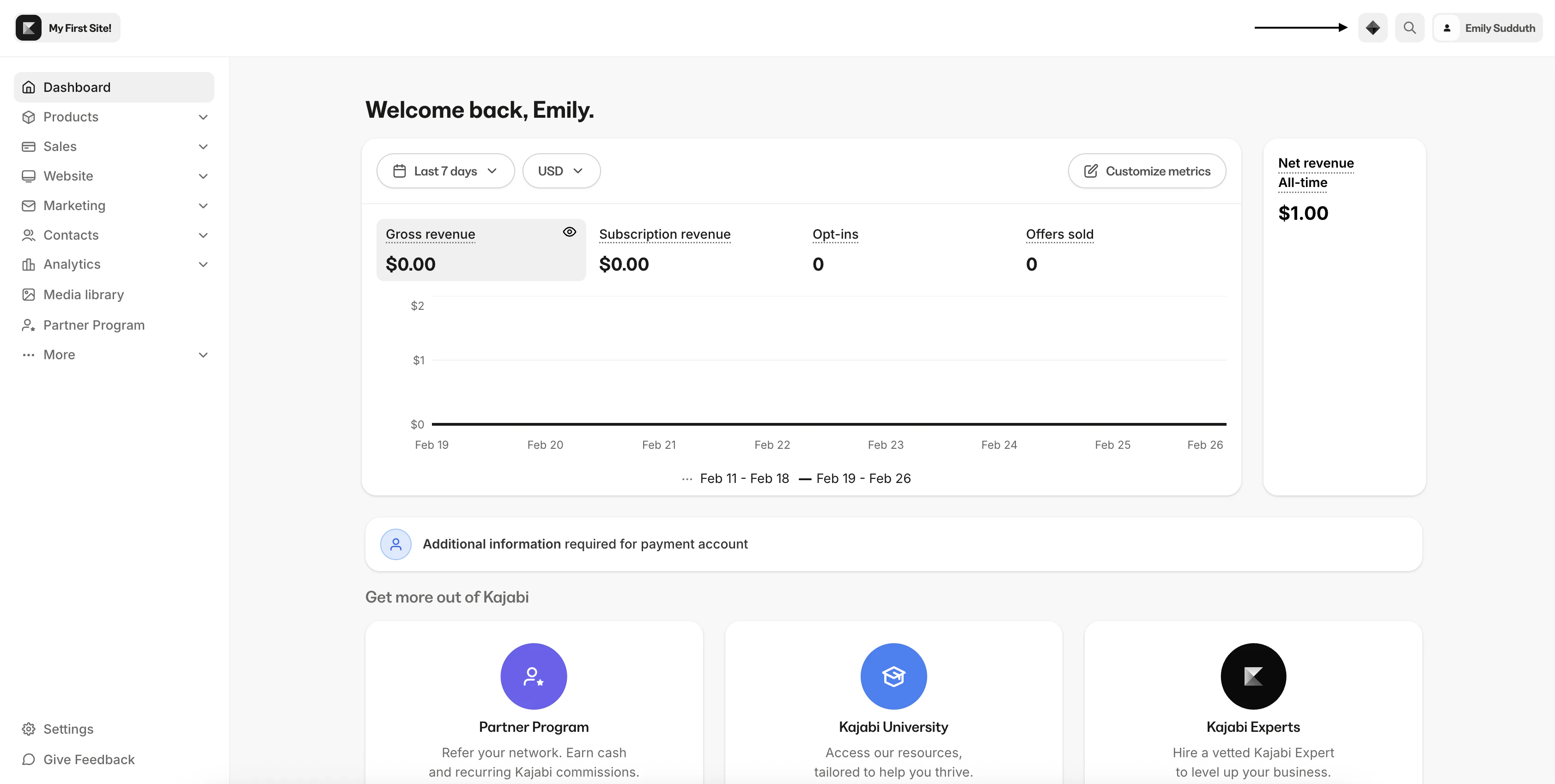 Chat with Cofounder button in the dashboard header