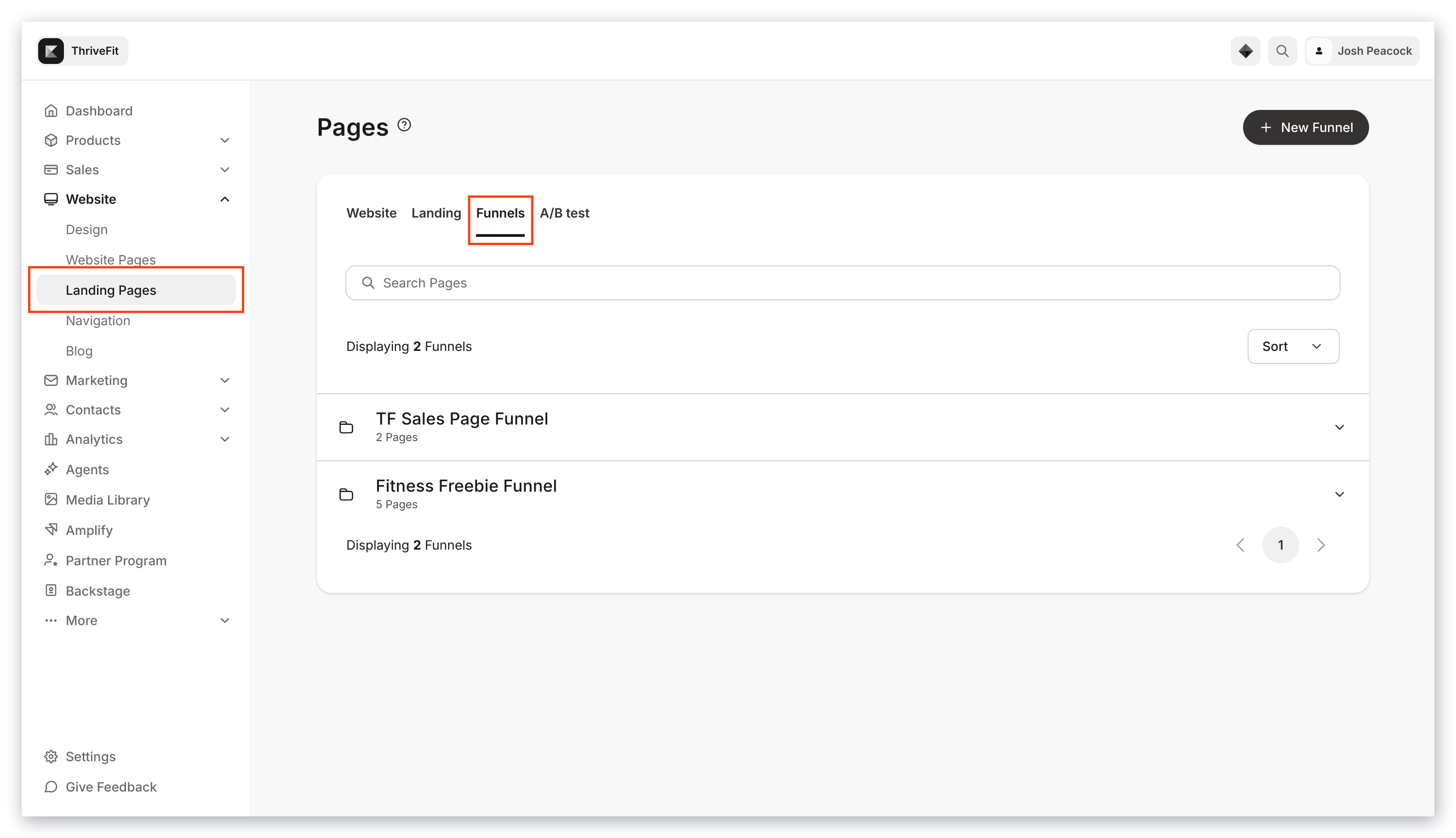 Funnel Pages