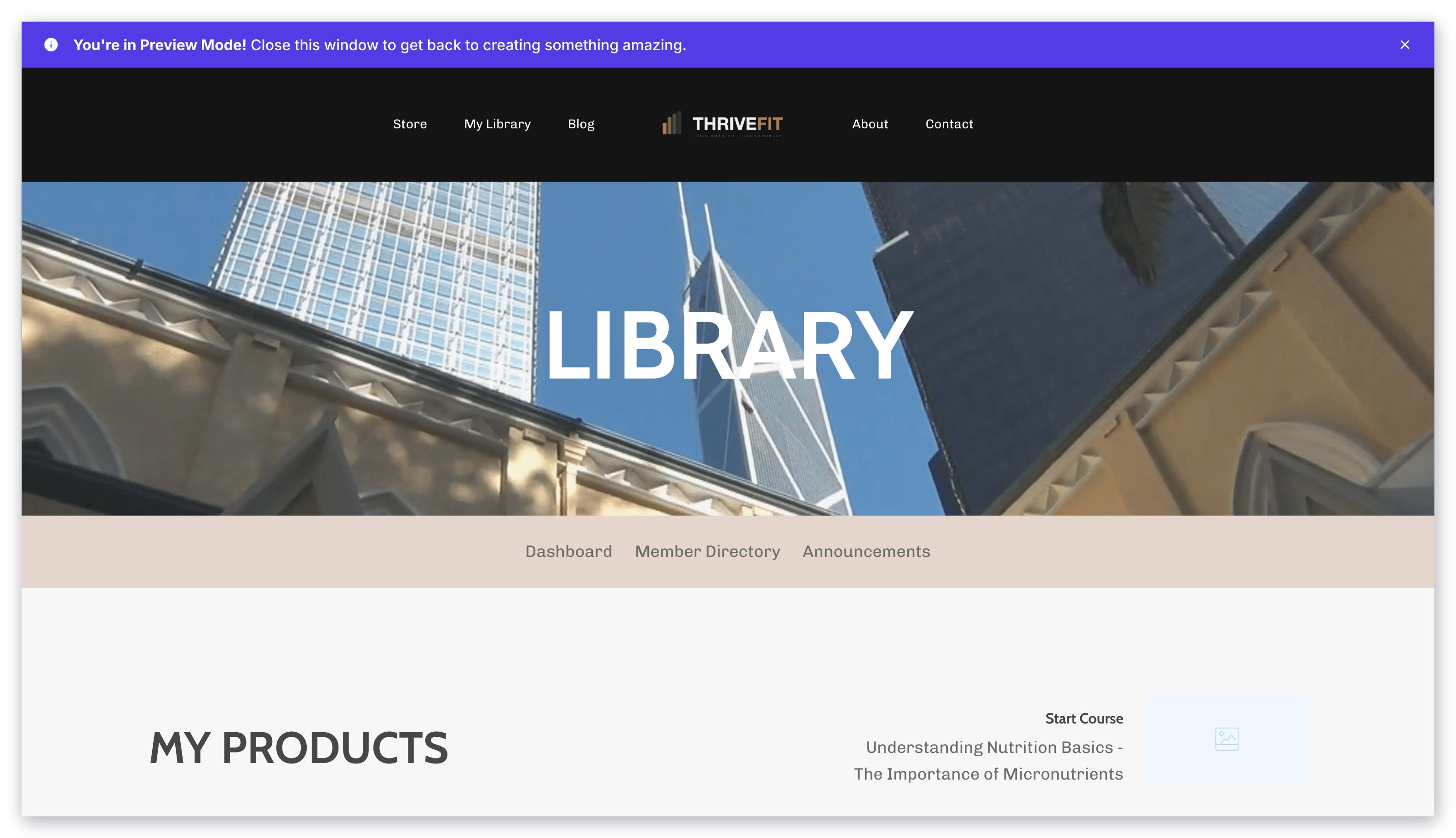 Customer library page