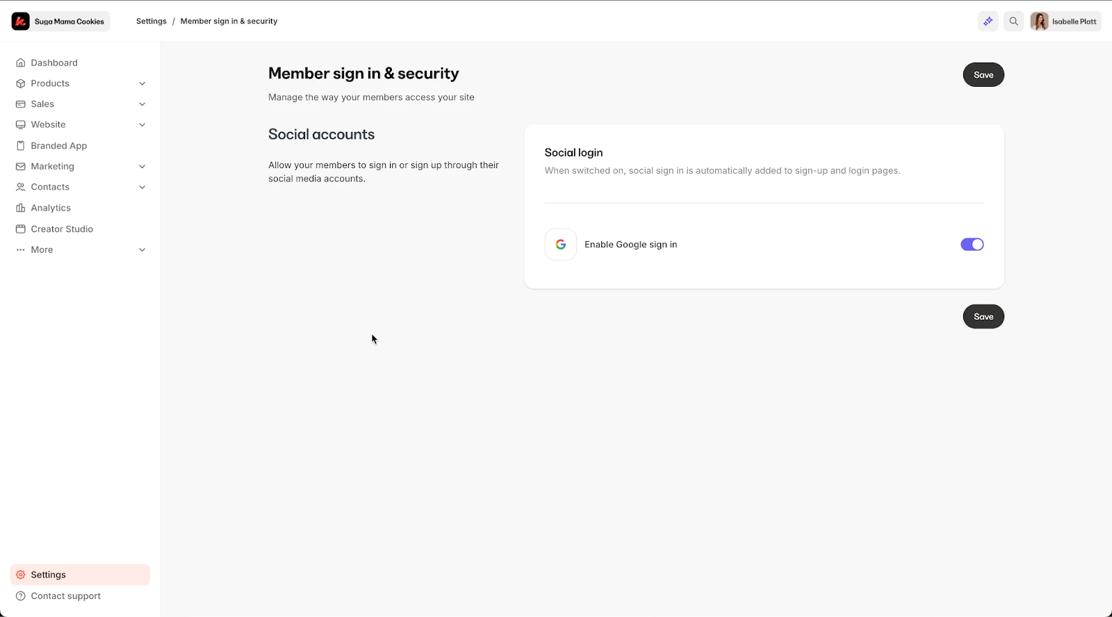 Enable Google Sign-In