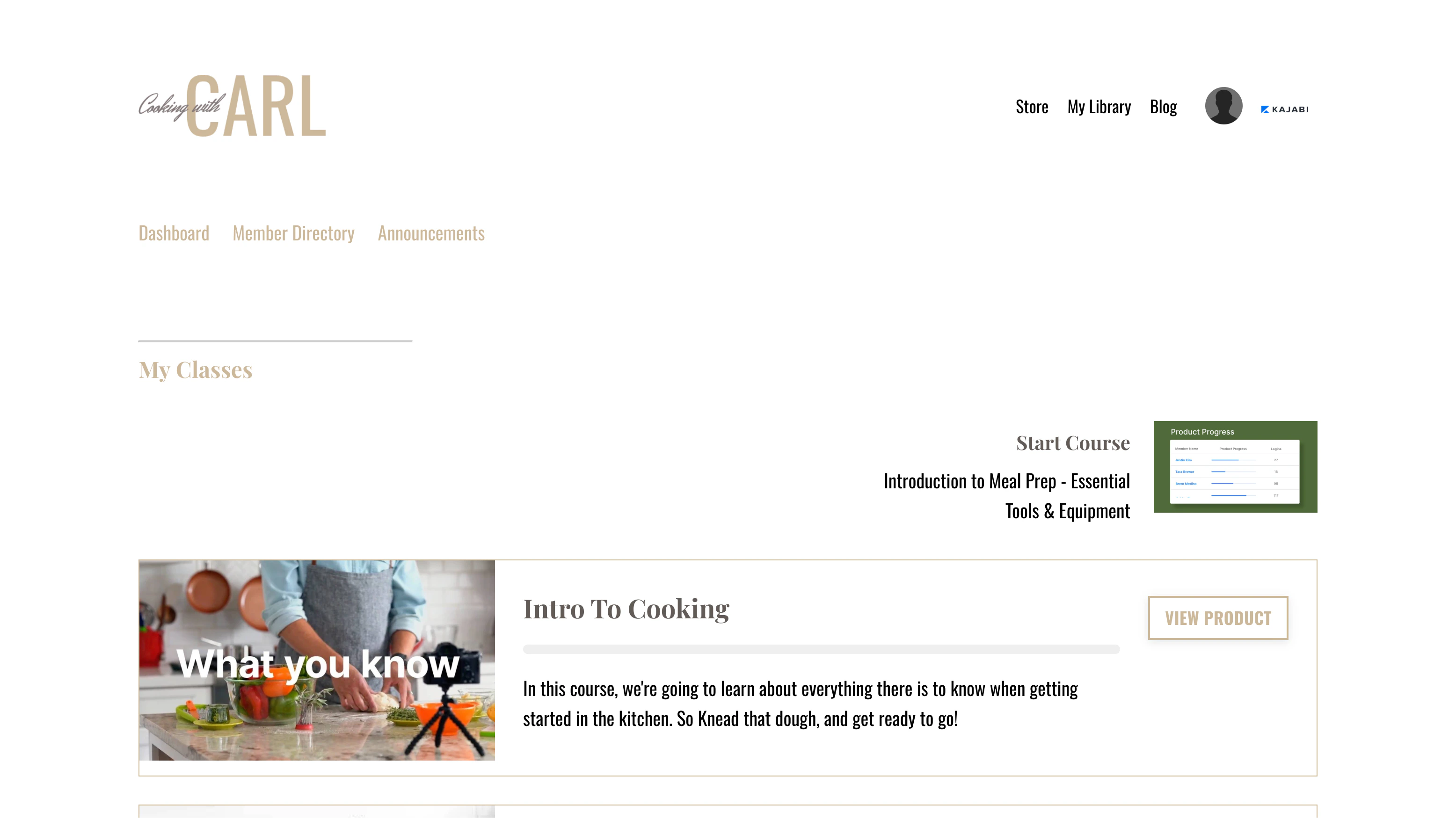 Customer library page