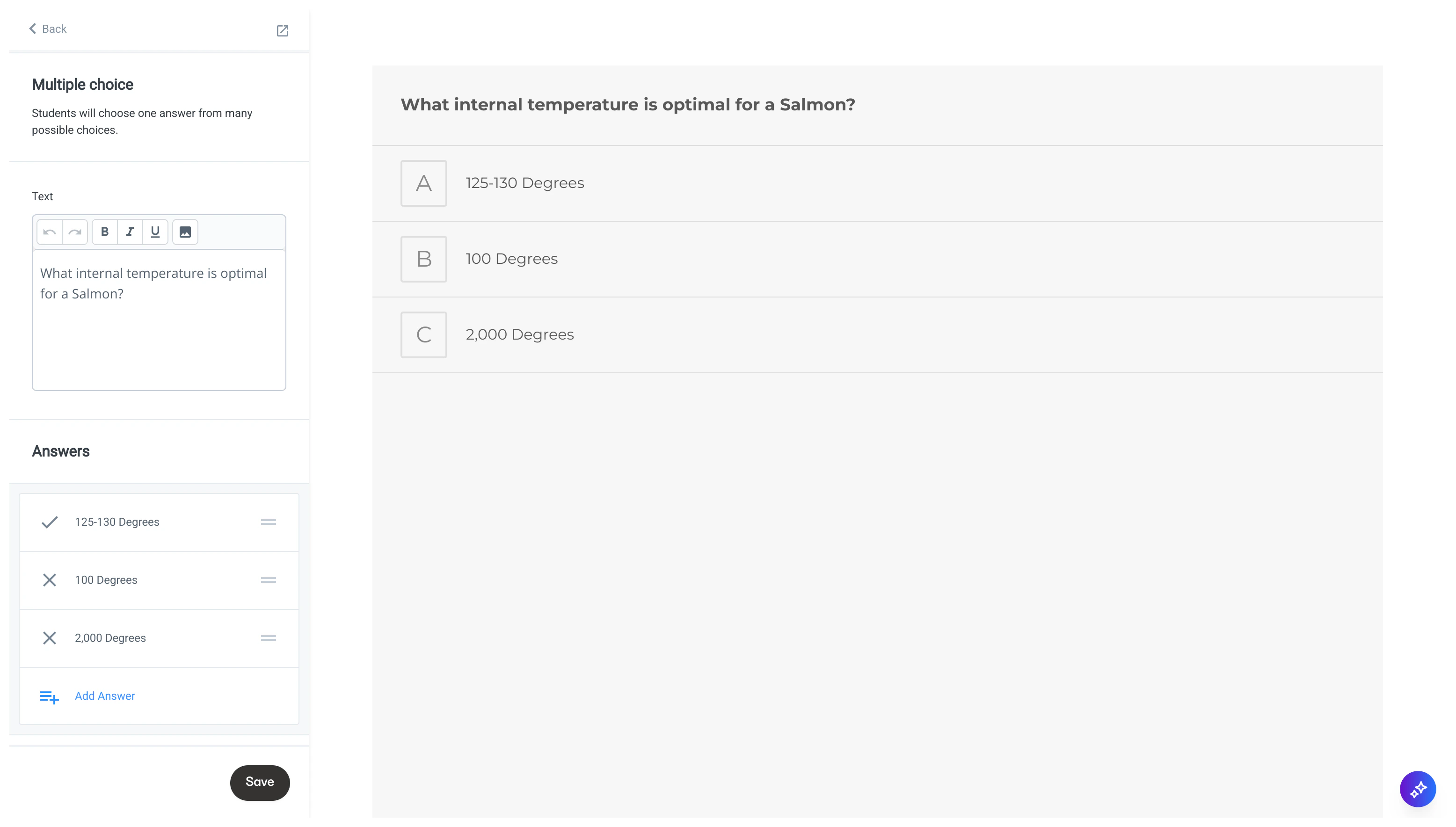 Multiple selection question